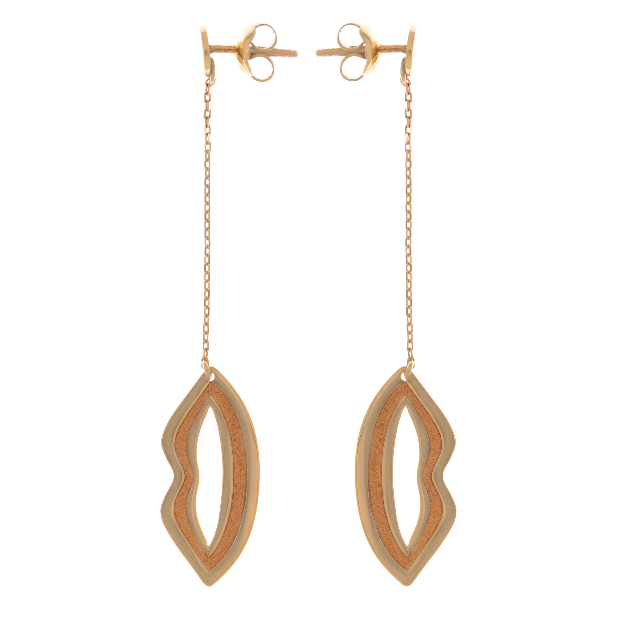 Pereche de cercei "Lips", din aur, Atelier Dita Jewelry