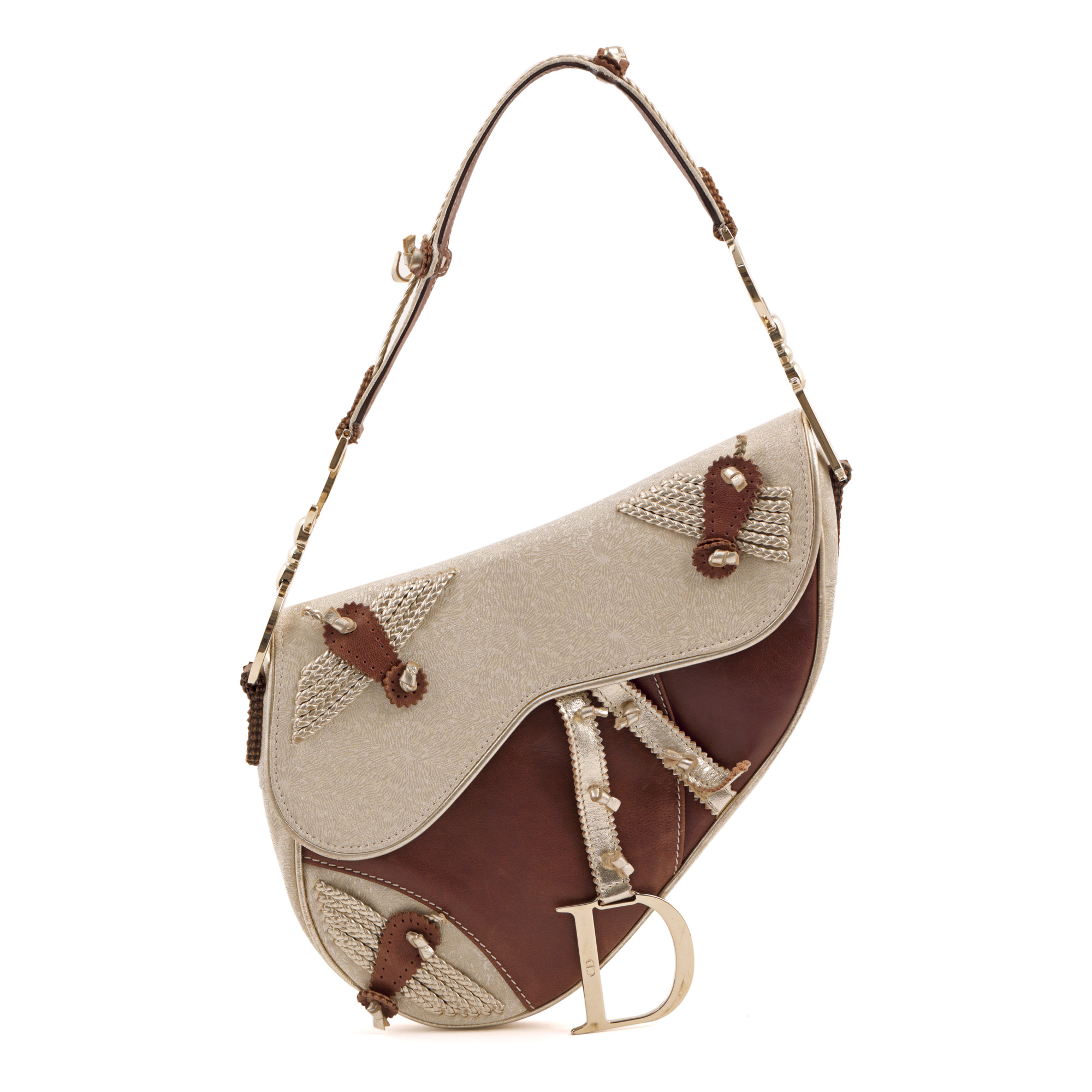 Geantă vintage Dior, model Saddle Bag