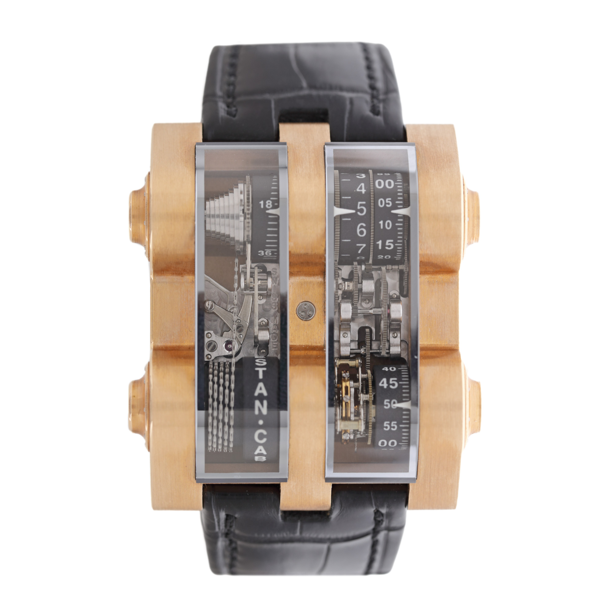 Cabestan Tourbillon Vertical wristwatch, rose gold, unisex, original box, guarantee card and purchase invoice