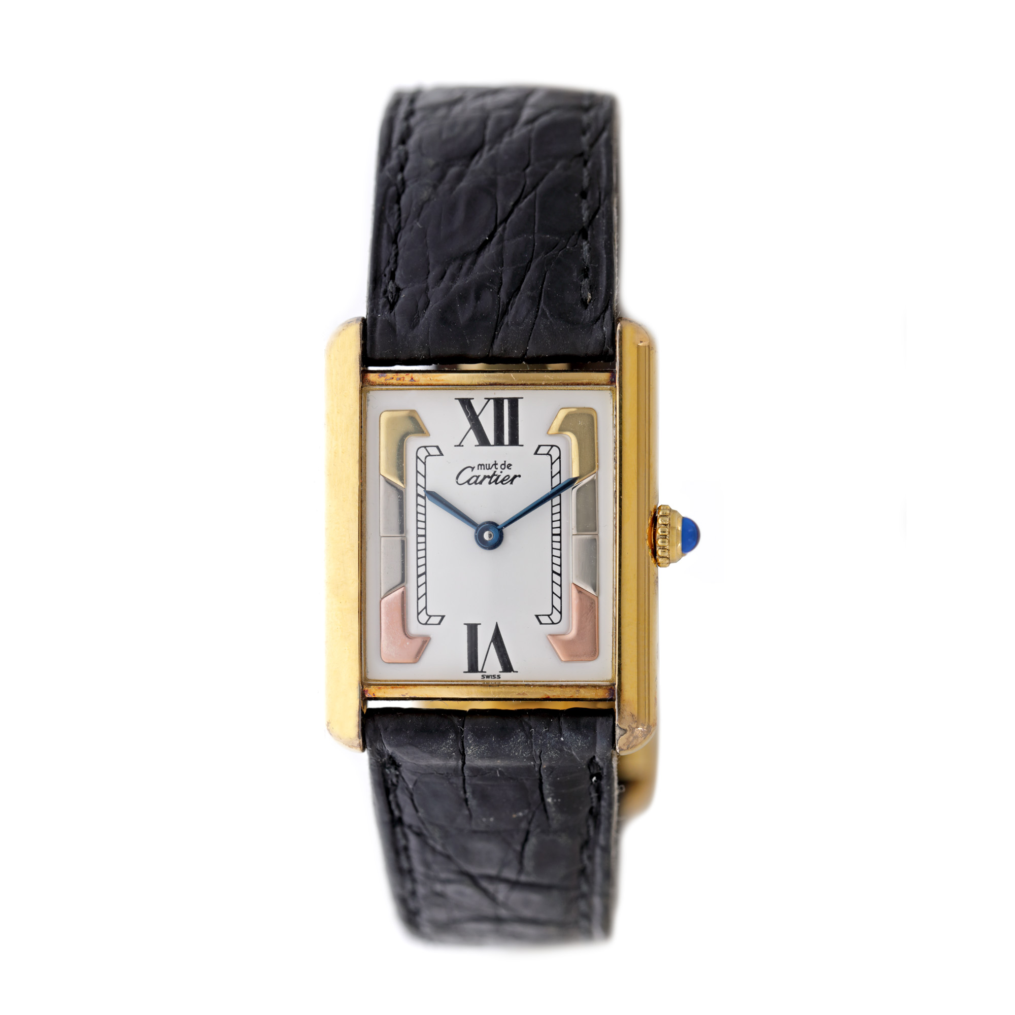 Ceas Must de Cartier Trinity, din argint aurit, de mână, de damă