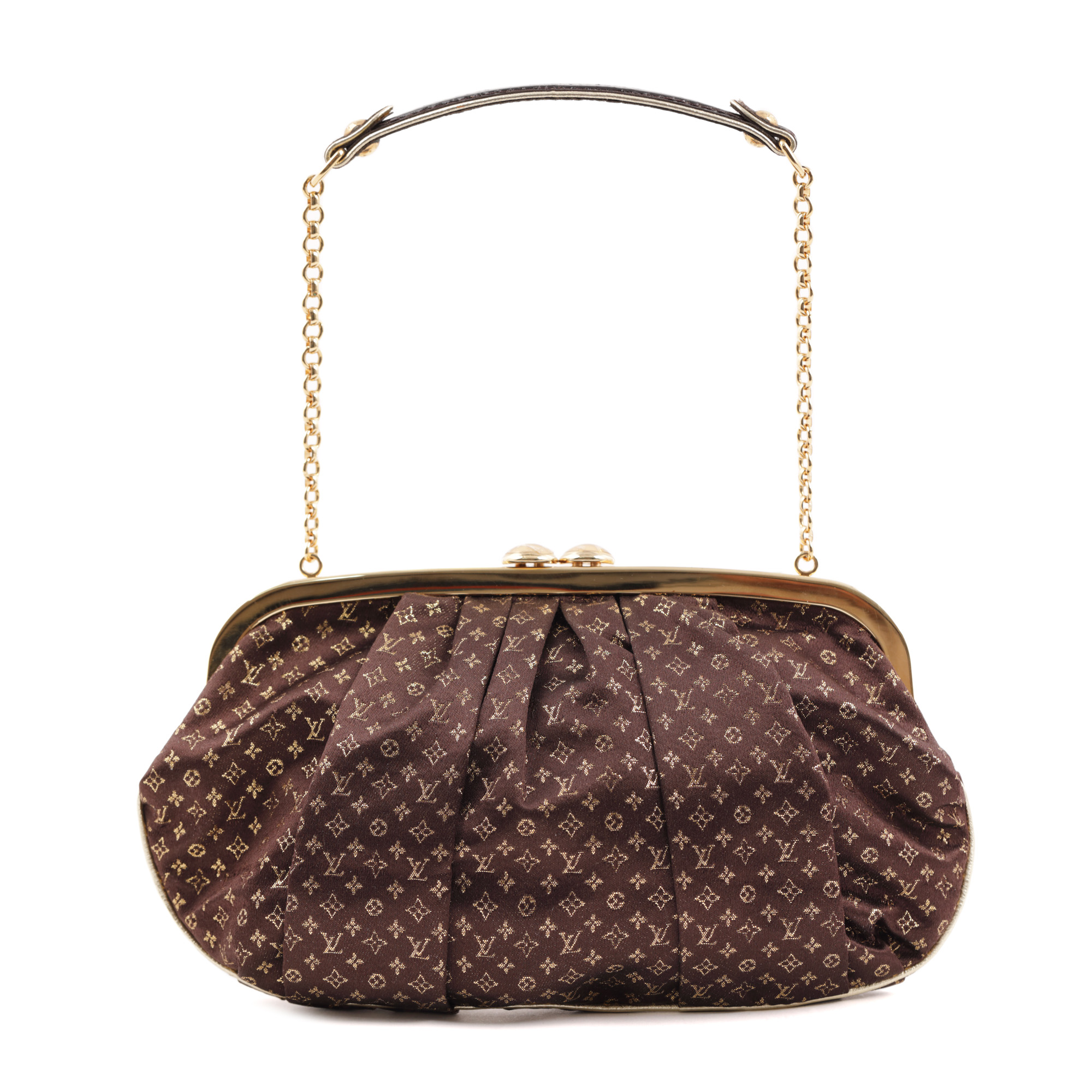 Clutch Louis Vuitton Monogram Aumoniere, din satin