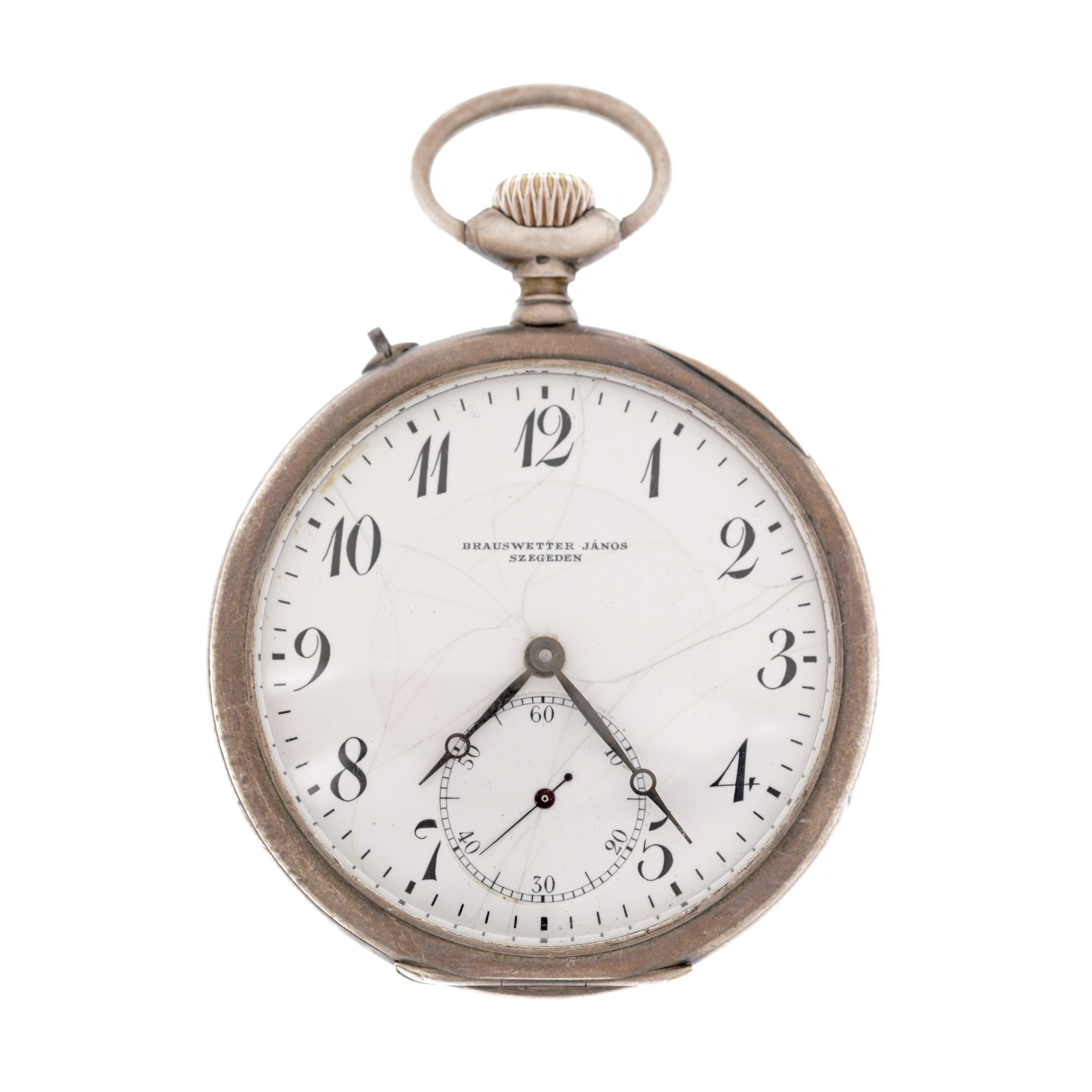 Brauswetter Janos pocket watch, silver
