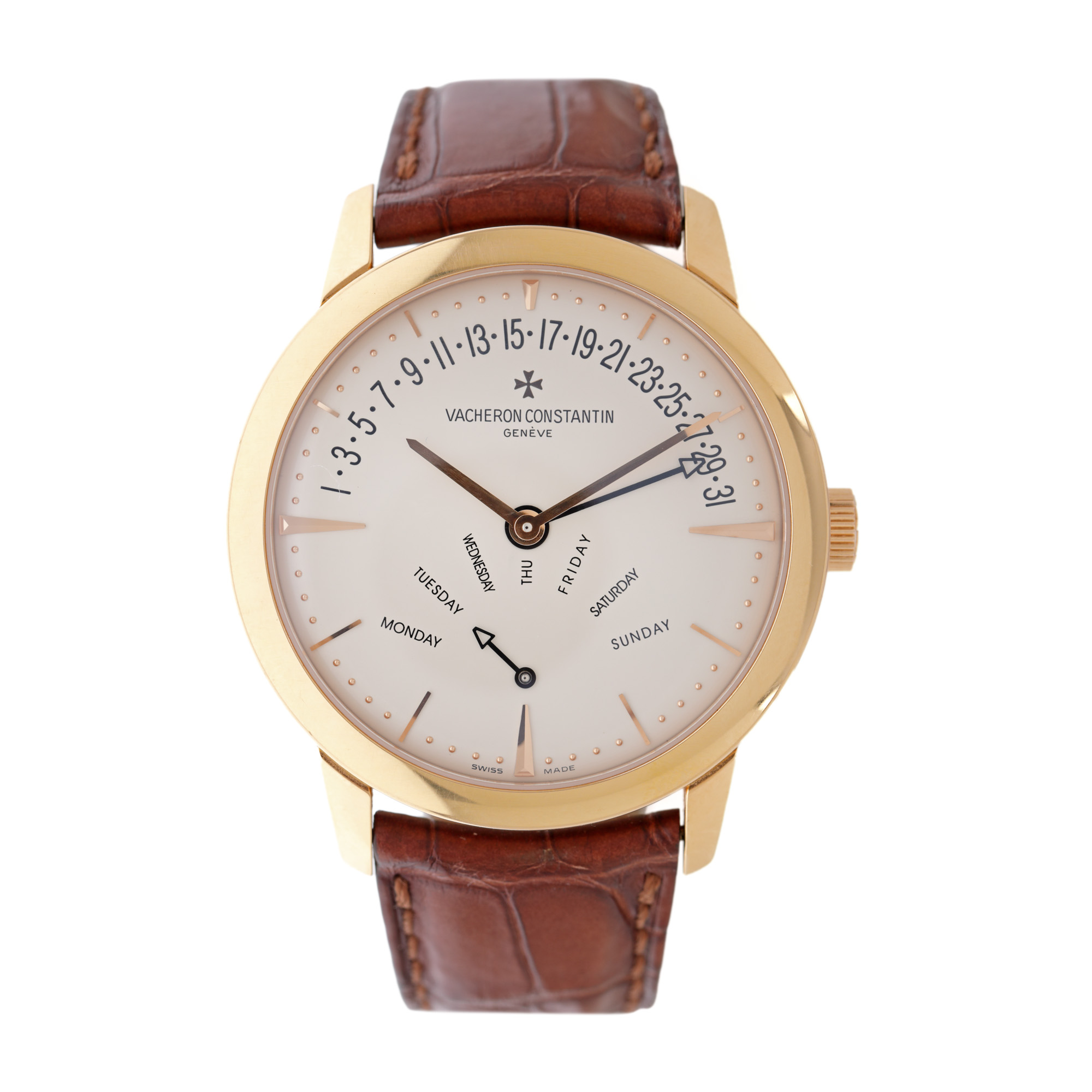 Ceas Vacheron Constantin Patrimony Retrograde, din aur, de mână, bărbătesc