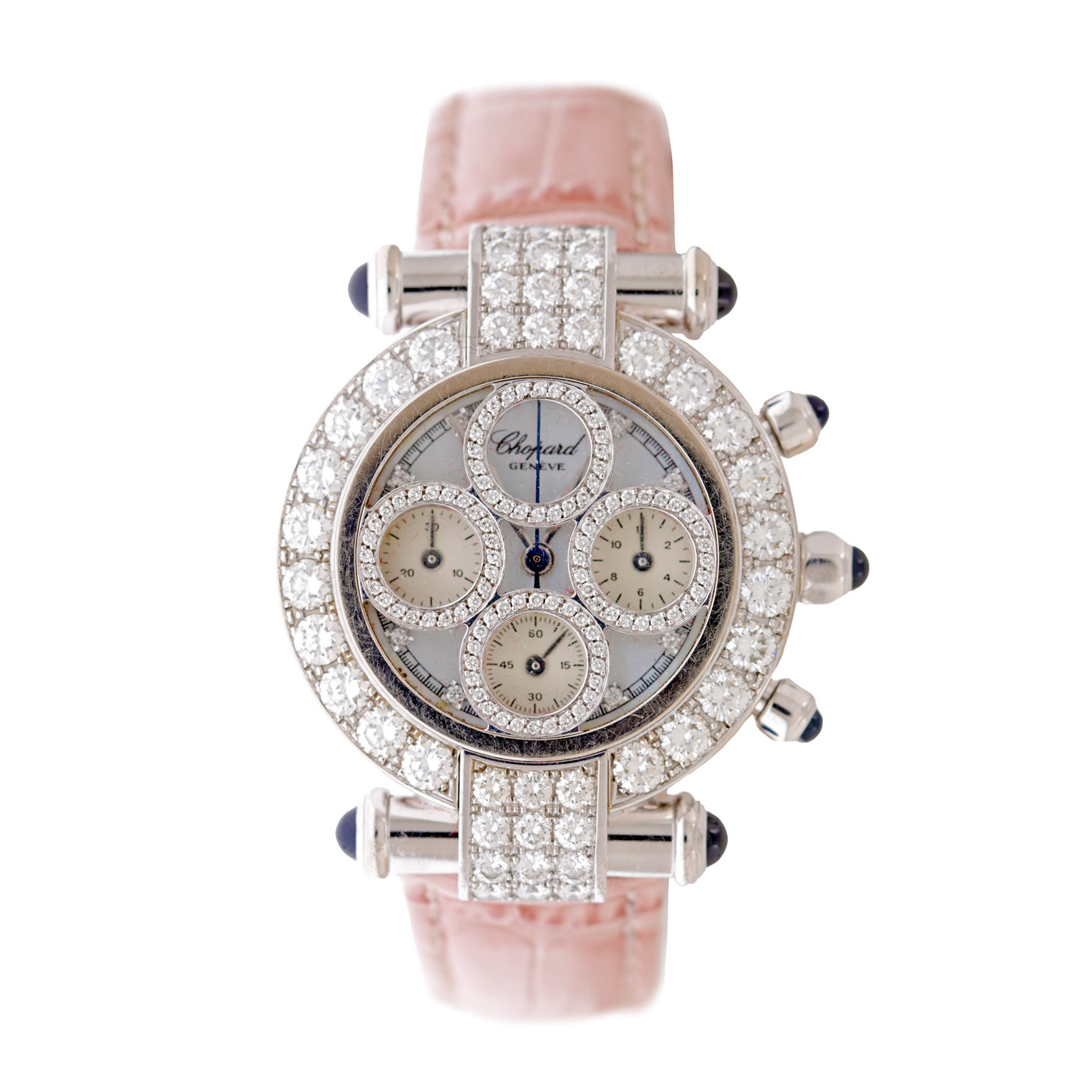 Ceas Chopard Imperiale, din aur alb, cu diamante, de mână, de damă