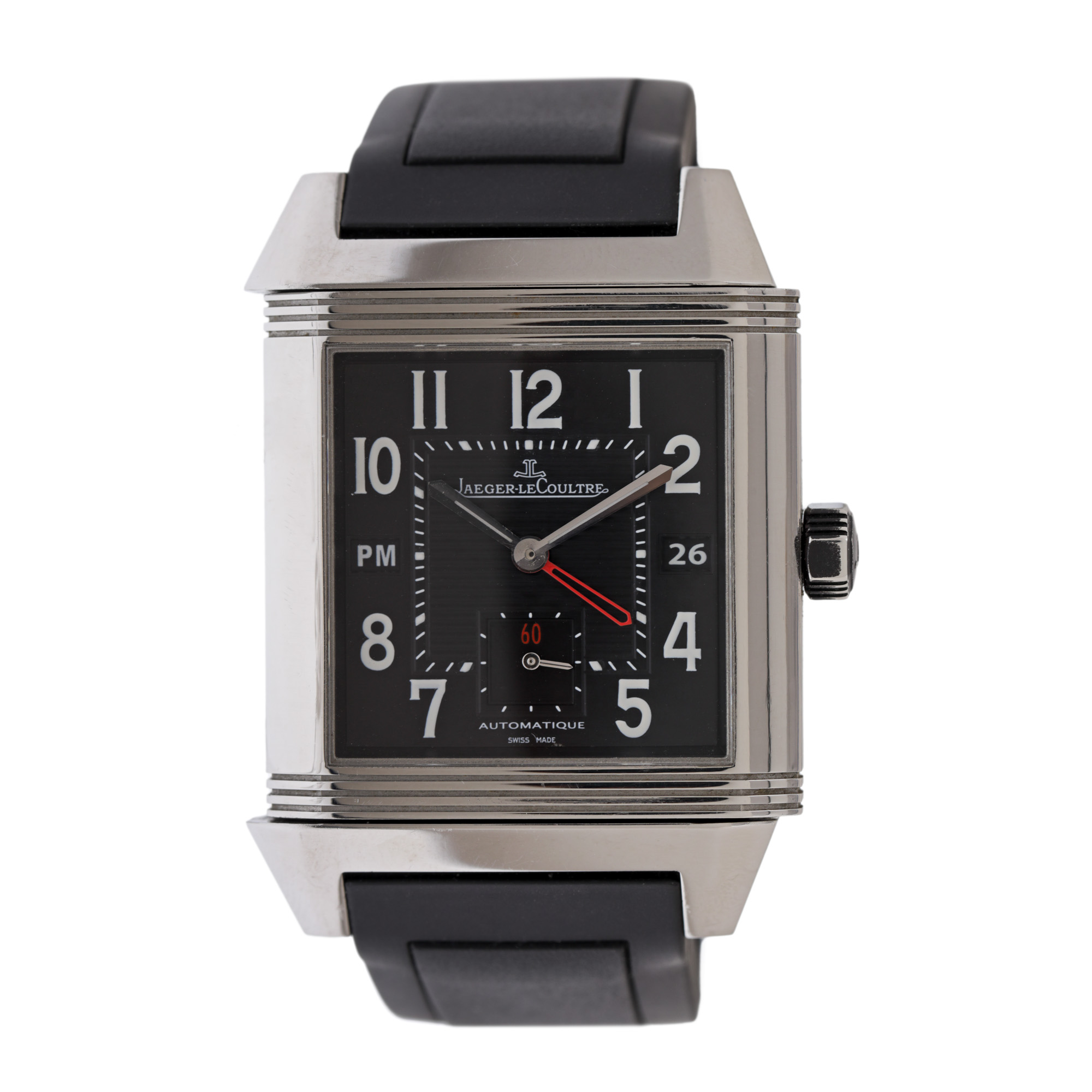 Ceas Jaeger LeCoultre Reverso Squadra, de mână, bărbătesc, însoțit de cutia originală, manual de instrucțiuni și fișă service