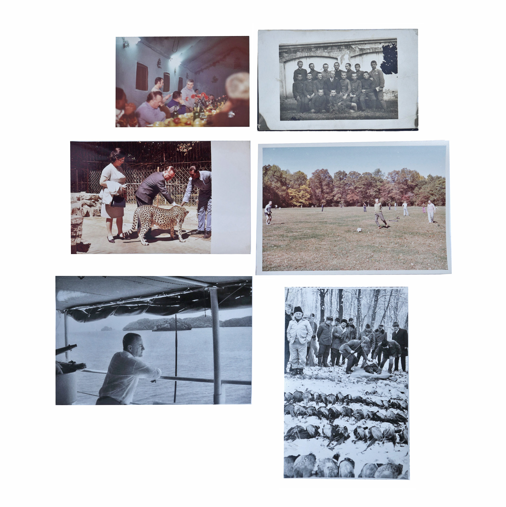 Lot de șase fotografii ilustrându-l pe diplomatul George Macovescu la vânătoare alături de Nicolae Ceaușescu și în timpul unor evenimente private, anii 1970, provin din arhiva fostului ministru de externe George Macovescu