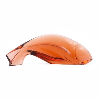 Pește din cristal, cadou de protocol  din partea președintelui Republicii Cehoslovacia, Gustáv Husák, în cadrul vizitei de stat din mai 1981