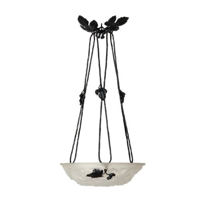 Degue Ceiling Light, decorated with grapes, first half of the 20th century