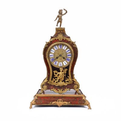 Boulle-style decorated cartel clock, second half of the 19th century