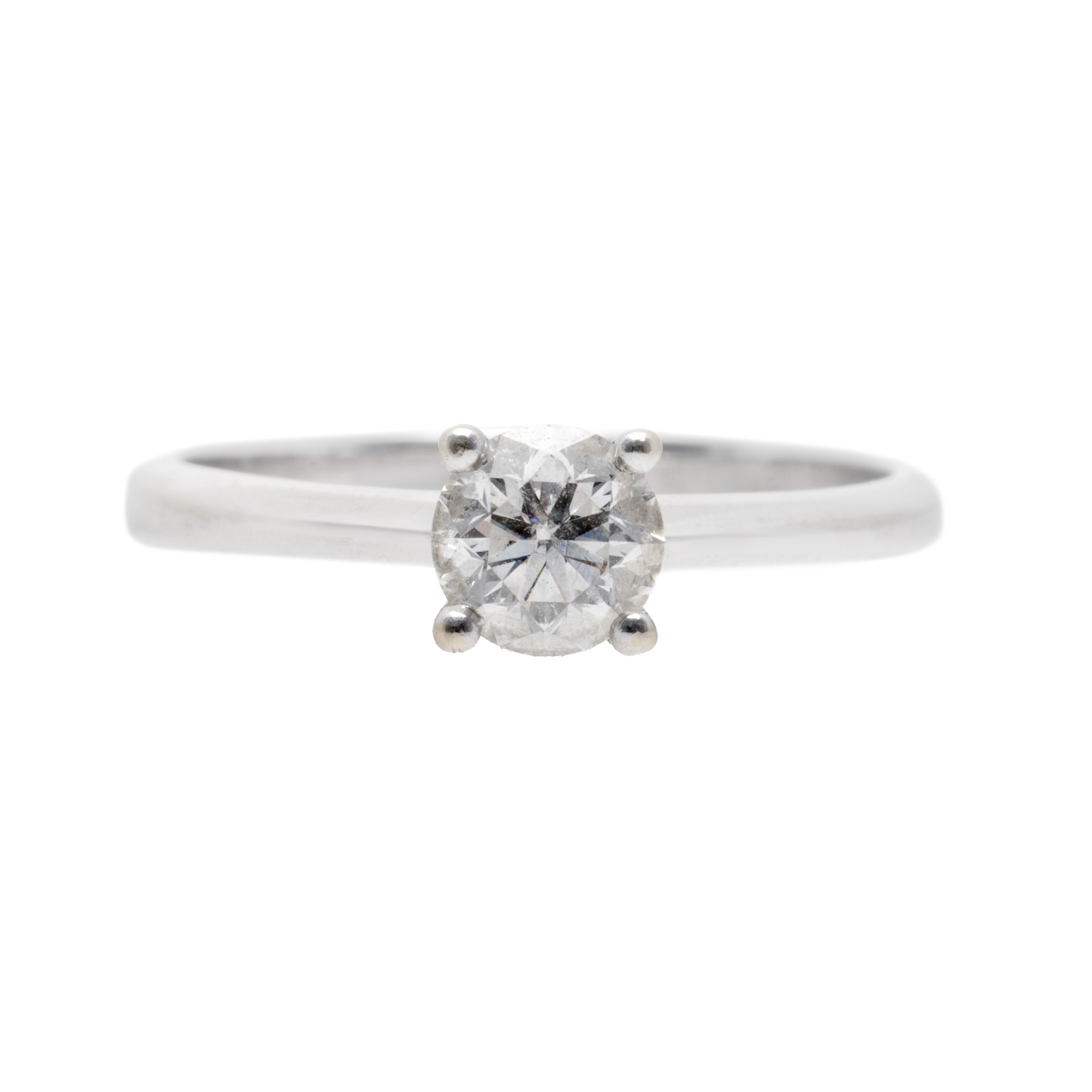 Inel din aur alb, decorat cu diamant solitaire