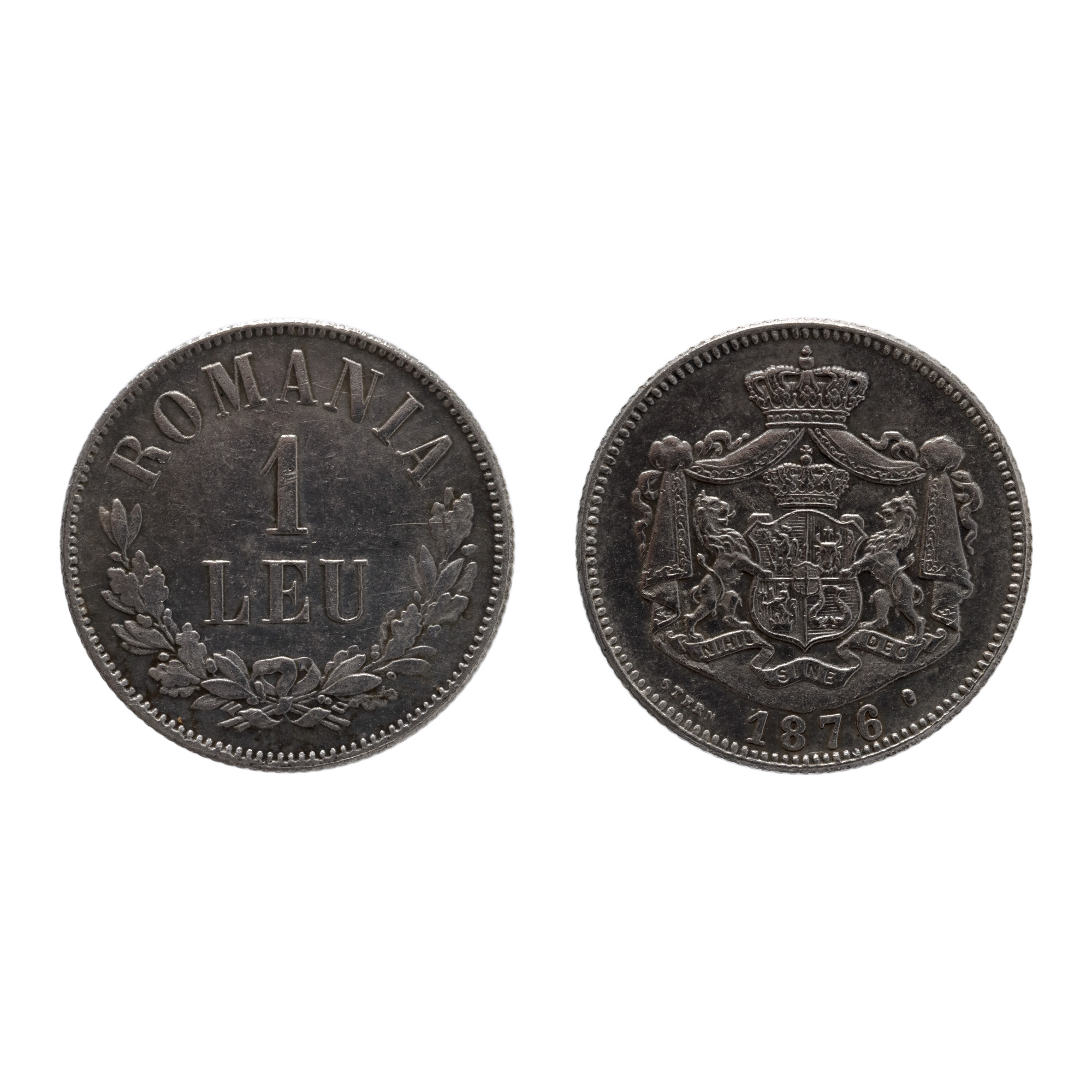 1 Leu 1876 coin, silver, rare piece