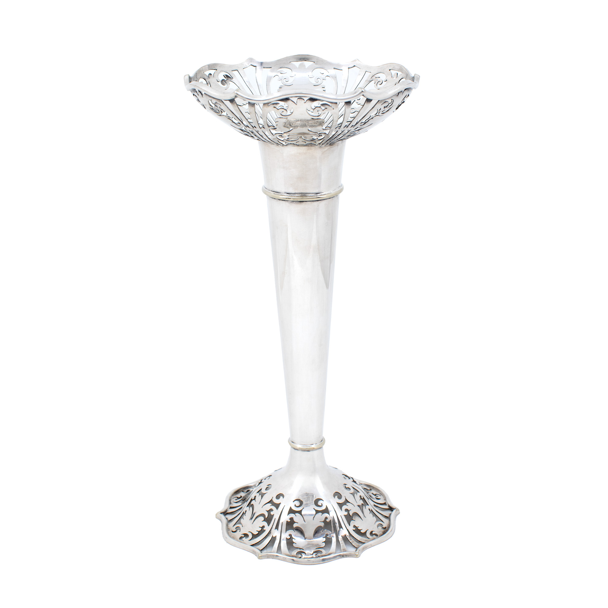 Art Nouveau Silvered Bronze Soliflore, in the manner of Tiffany workshop, cca. 1900