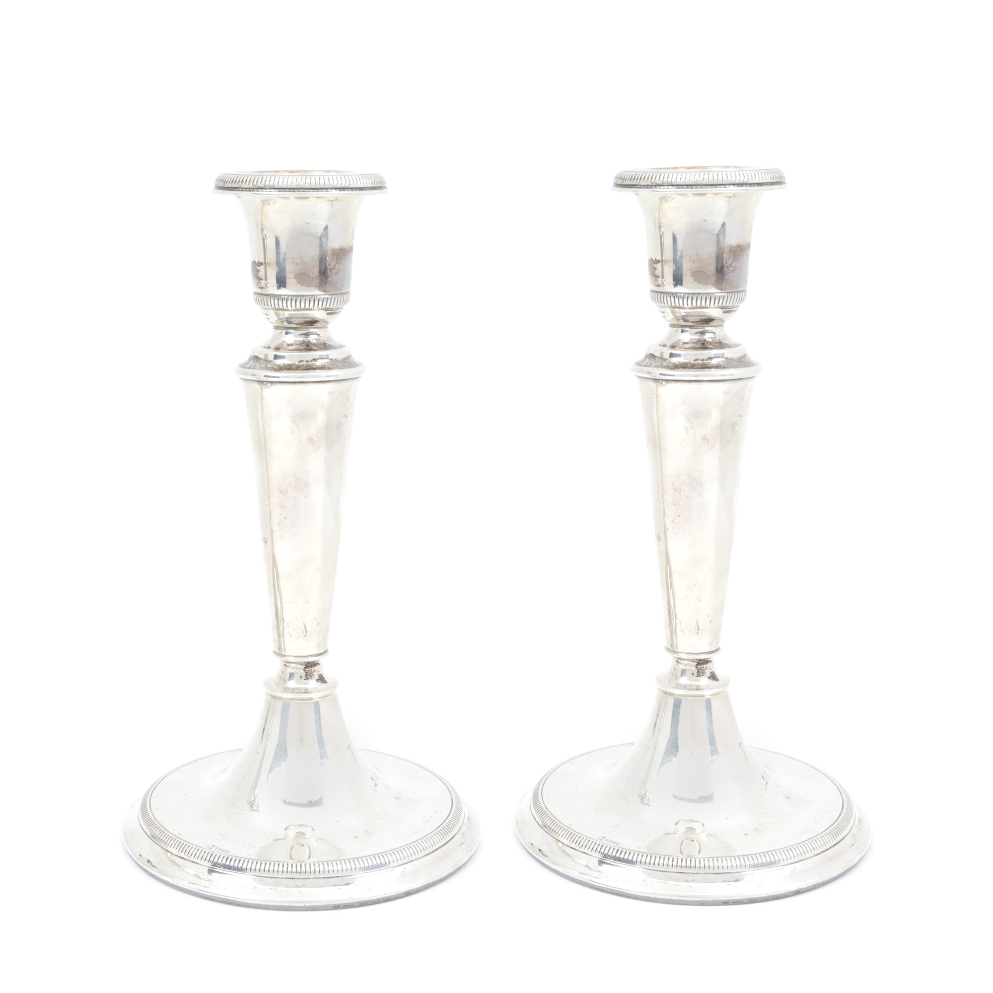 Pair of A. Dragsted silver candlesticks, circa 1945
