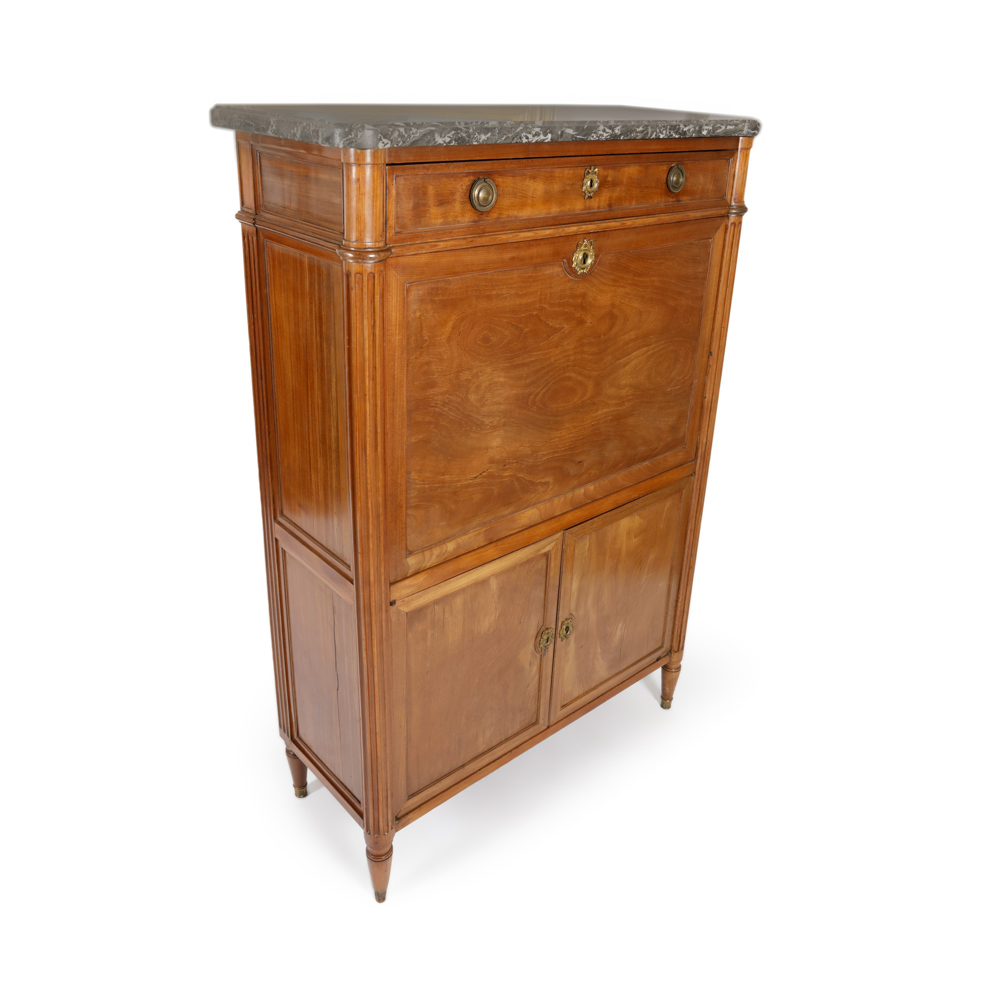 Empire Secretary, made of ash wood, with marble top, signed by Antoine Gosselin, end of the 18th century