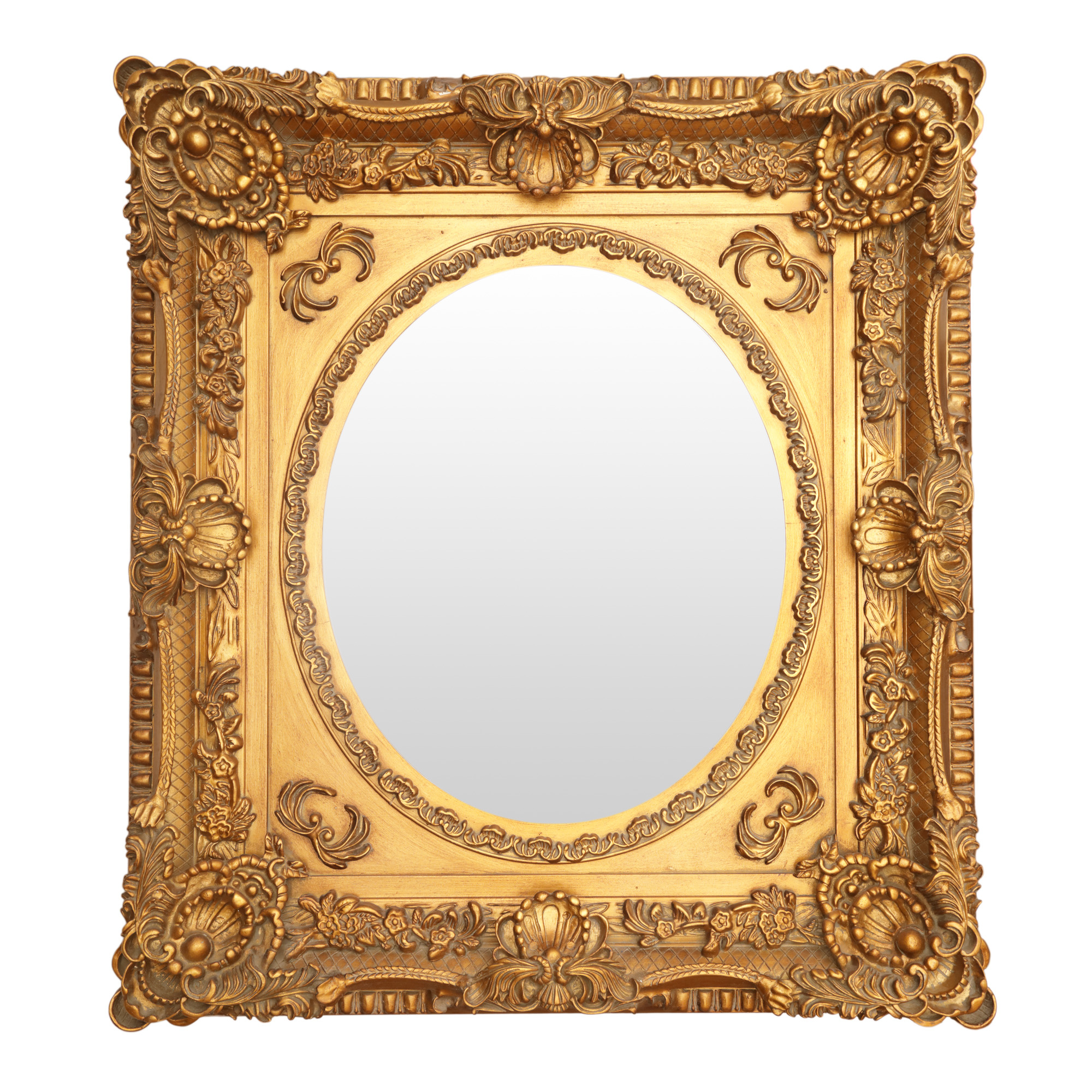 Louis XV Mirror, made of wood, decorated with floral garlands, cca. 1900