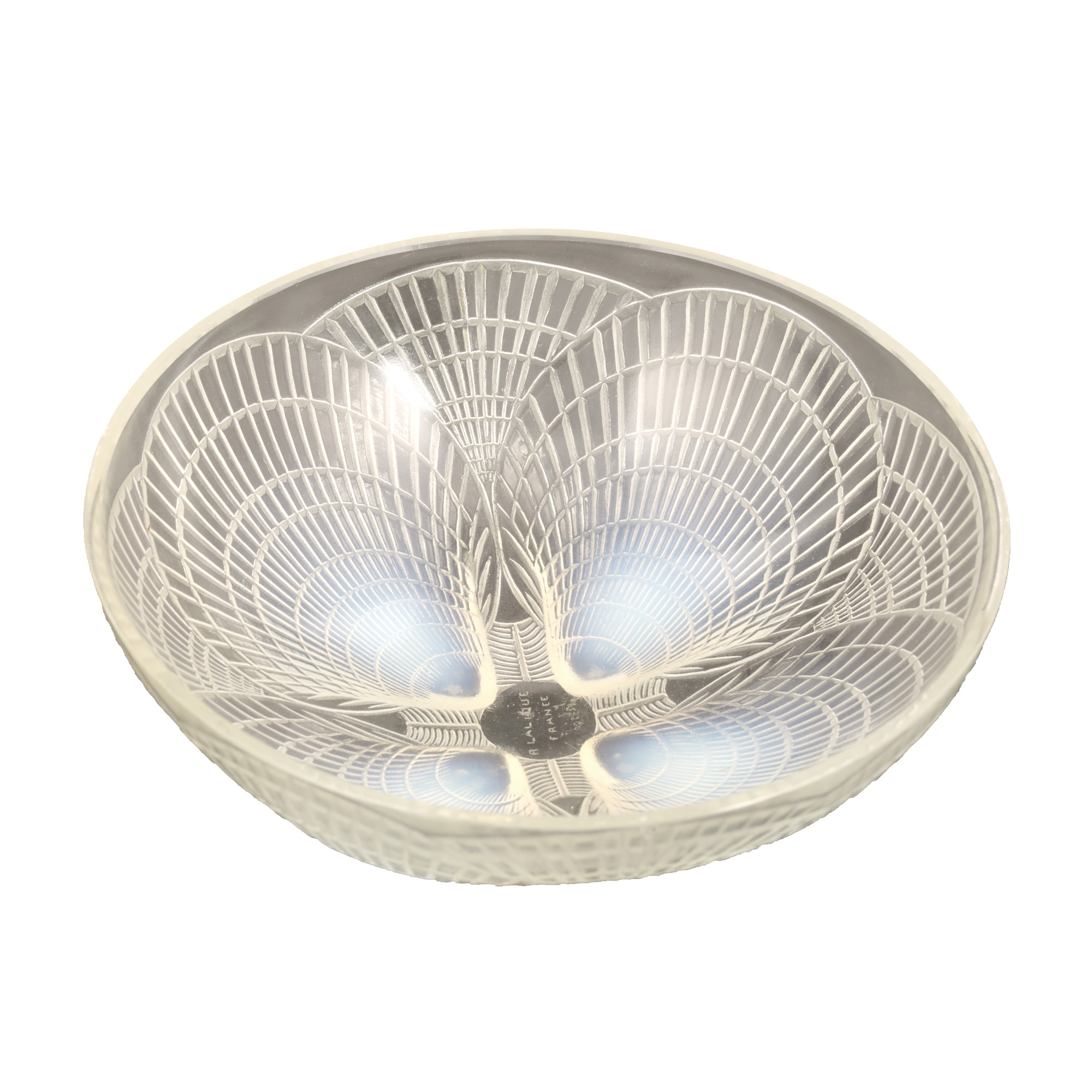 "Coquille" - bol René Lalique din stilcă opalină, model 3200, cca. 1924