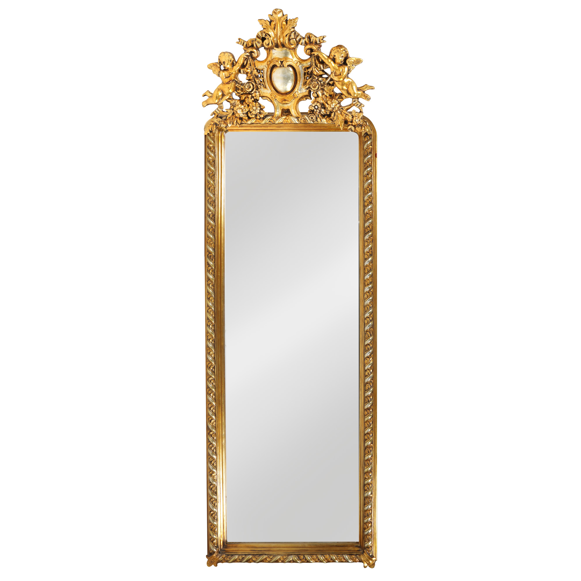 Louis XV Mirror, with frame adorned with putti, cca. 1880