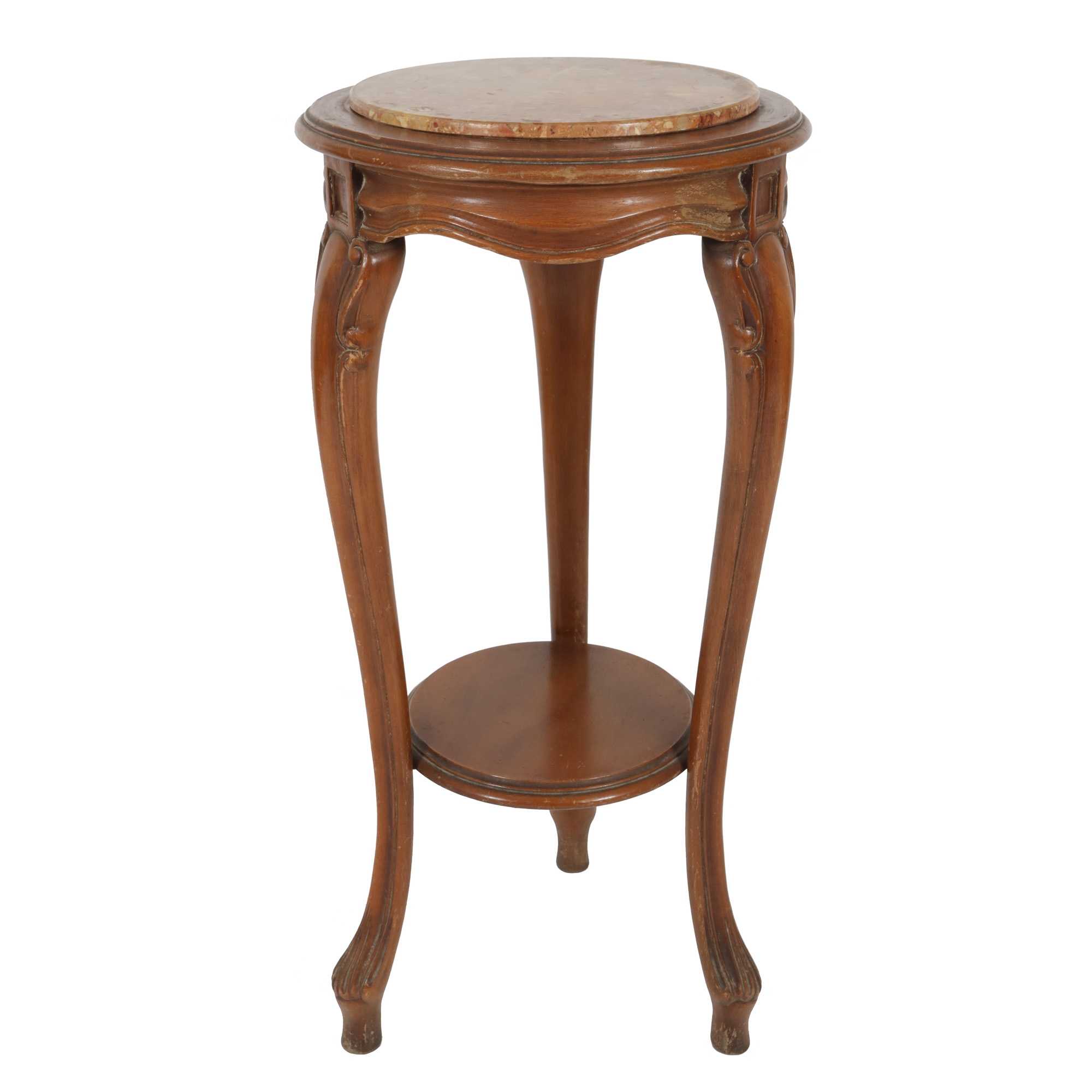 Gheridon stil Louis XV, cu blat din marmură, prima jumătate a sec. XX