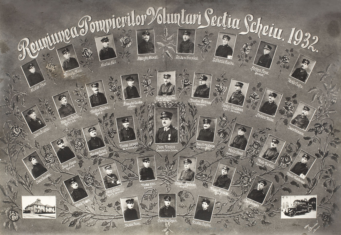 Reunion of military firefighters - Scheiu department, Carmen photo studio, 1932