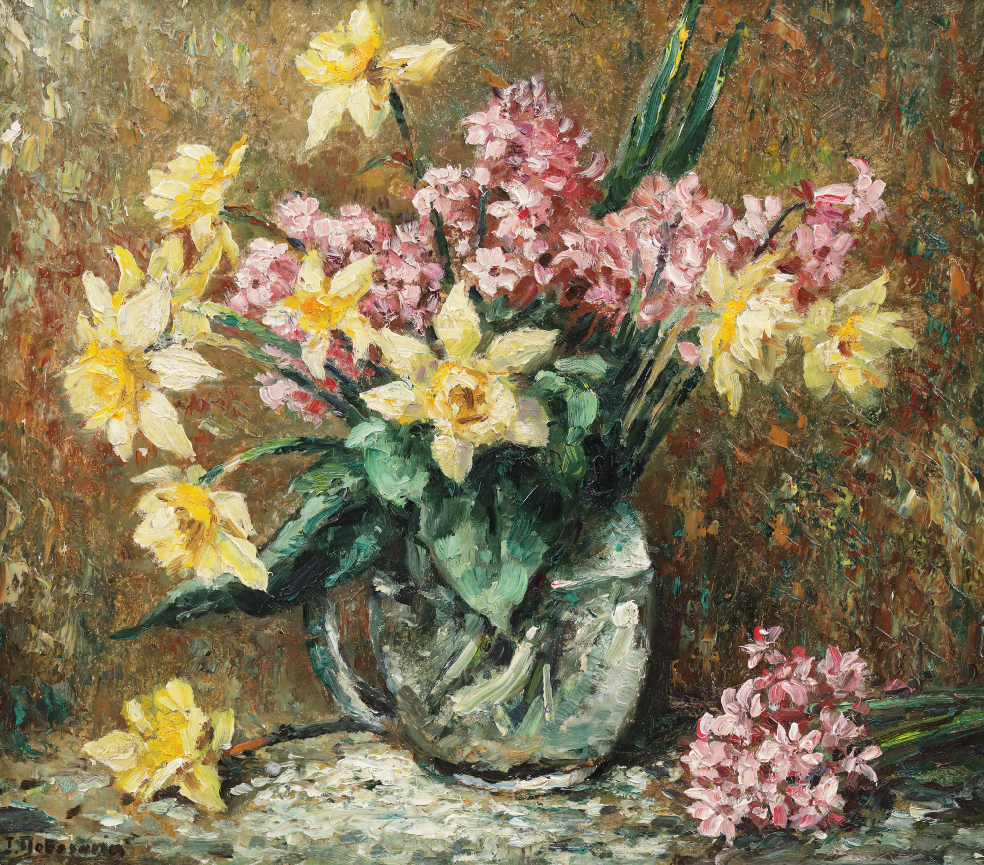 Vase with Daffodils and Hyacinths