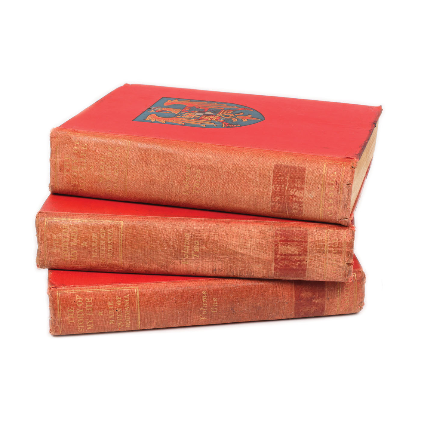 "Povestea vieţii mele", de Regina Maria, engleză, Londra, 1934, 3 volume