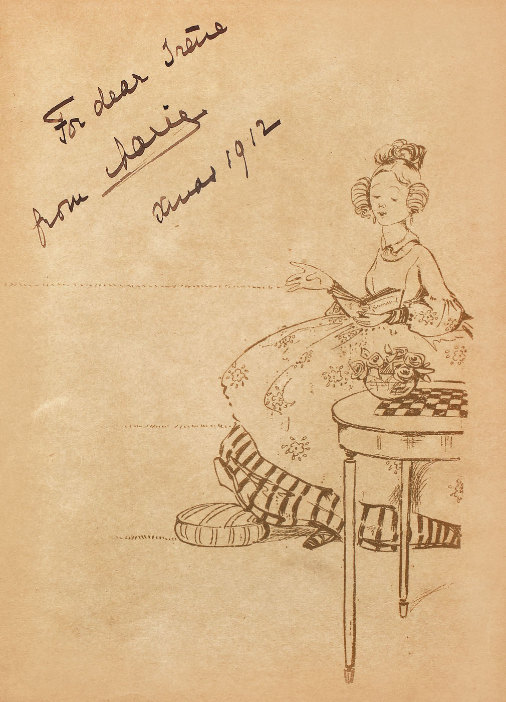"Ponto, pagini din jurnalul unui cățeluș de companie", de Kate Fricero, engleză, cu dedicația și semnătura olografă a Principesei Maria, 1912