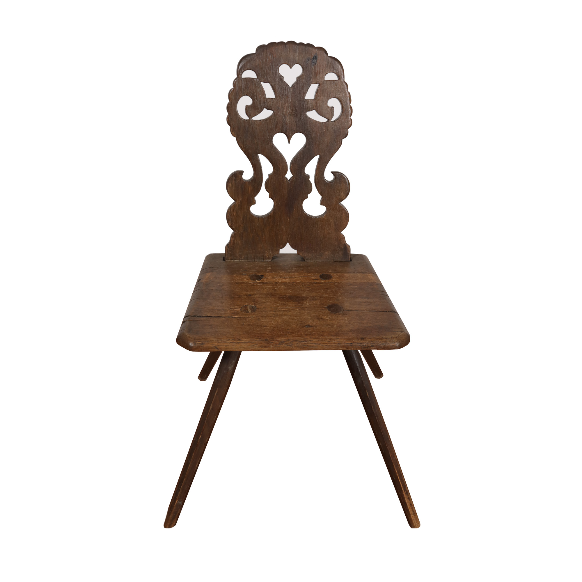 Small wooden chair, German manufacture, brought to Transylvania by the Saxons, early 19th century