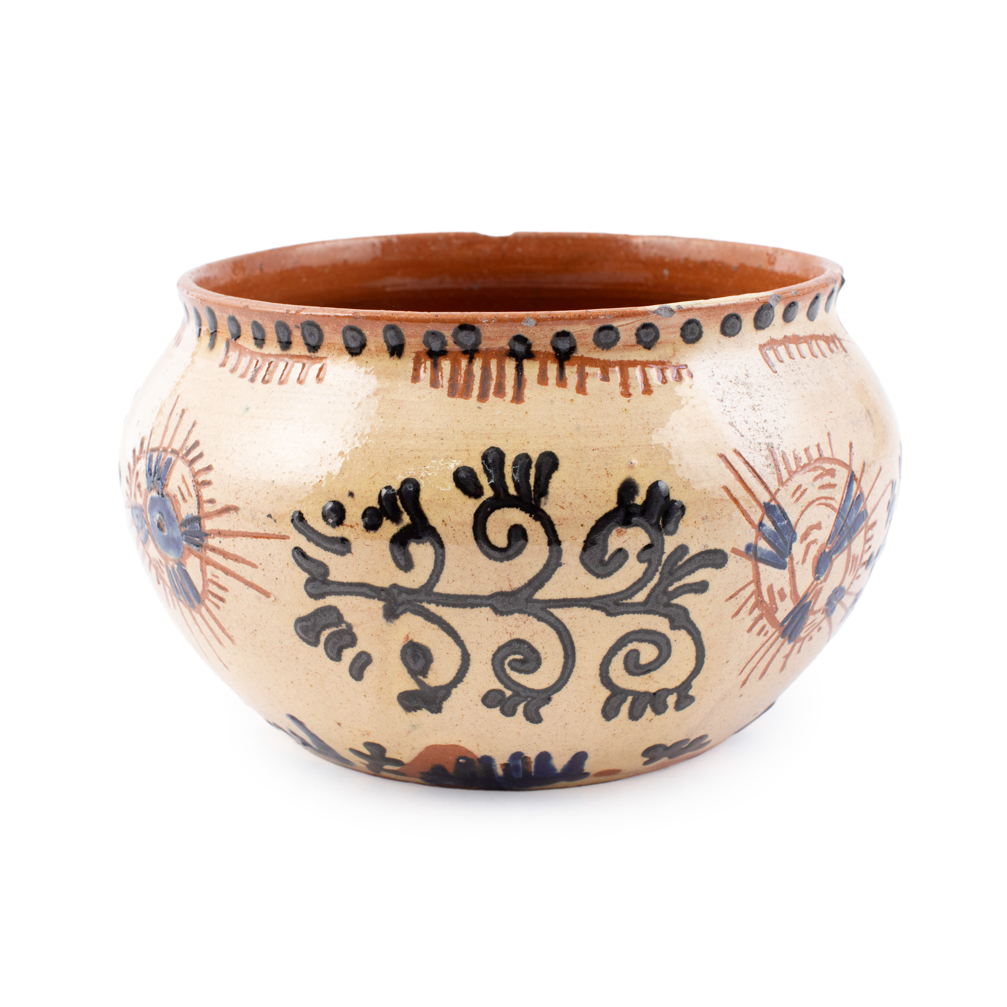 Vas ceramic pictat, atelierele Troița, cca. 1920-1930