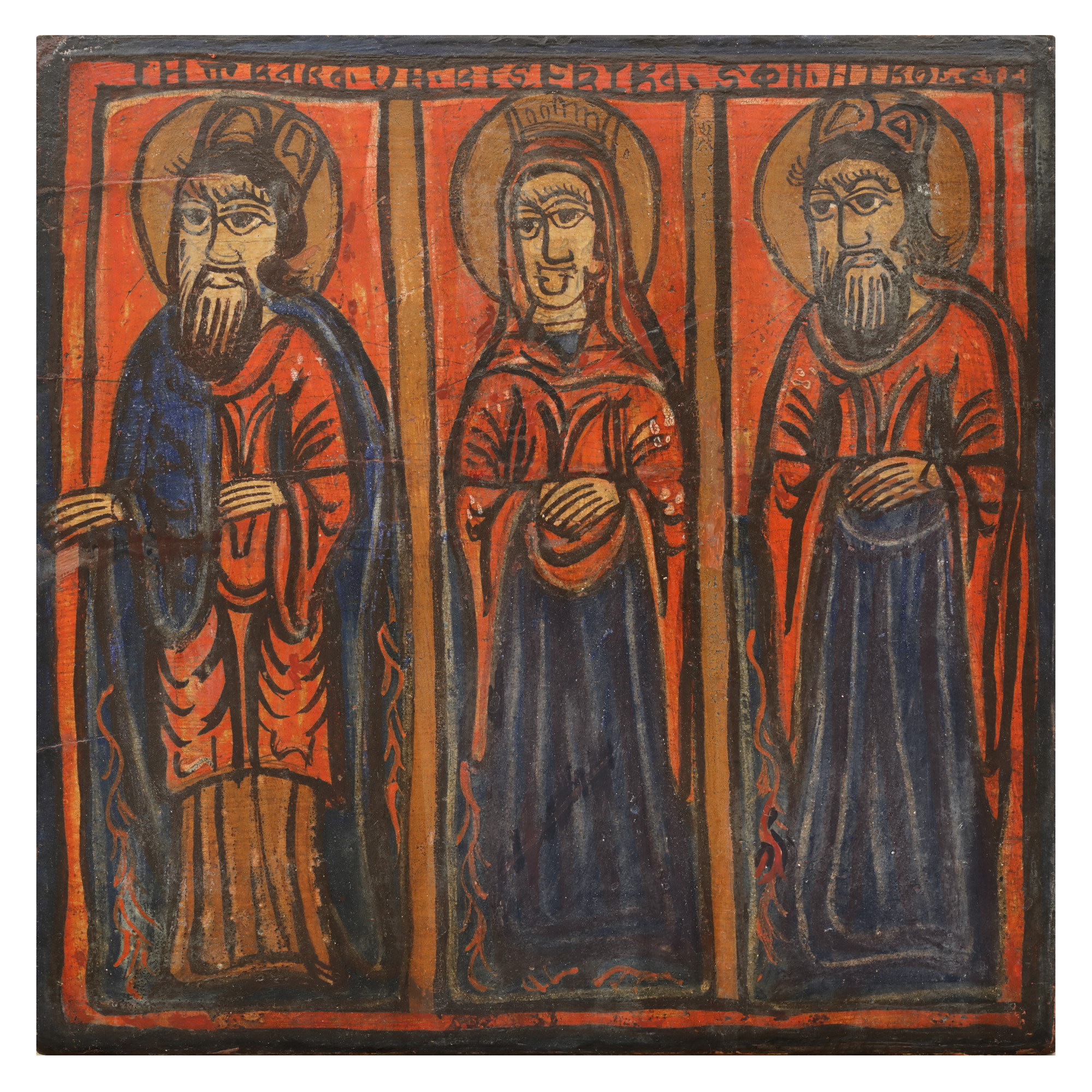 Icon on wood, "The Entry of the Mother of God into the Church", Romanian school, 19th century.