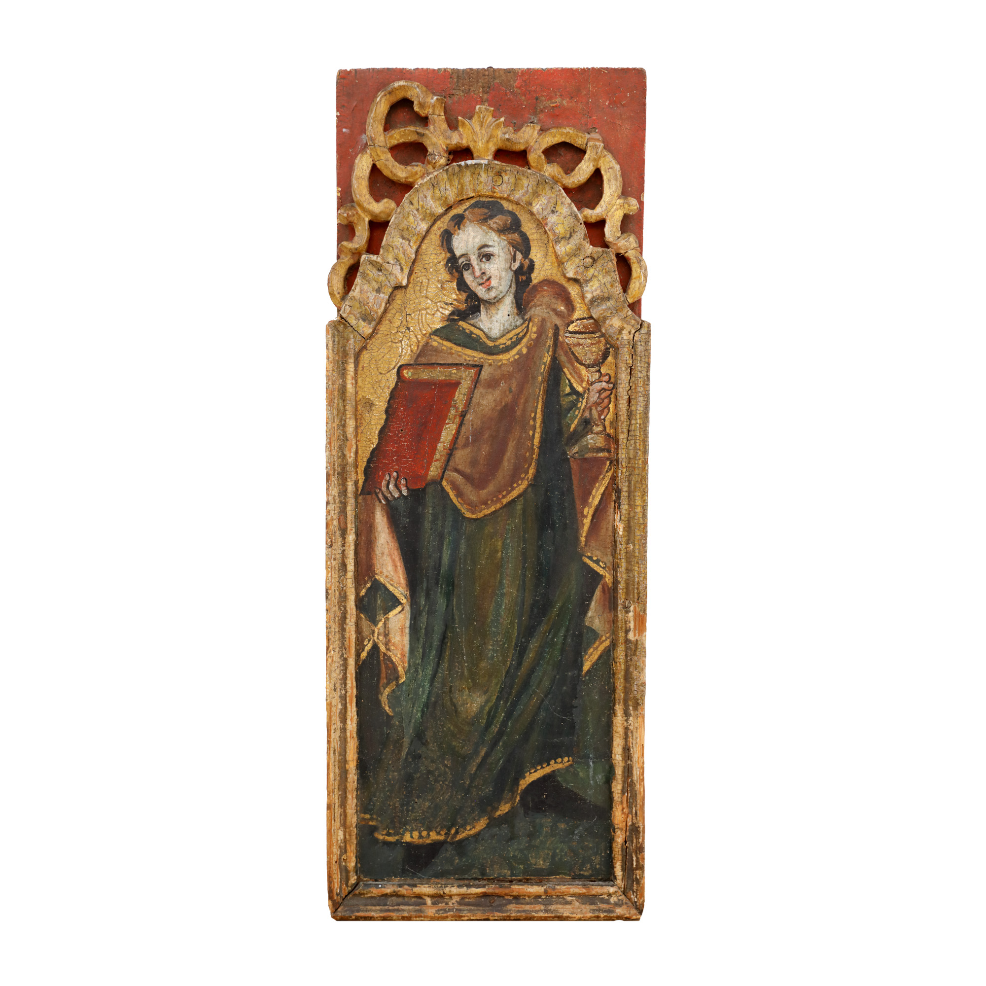 Fragment de iconostas, ”Sfânta Barbara”, școală transilvăneană, sfârșitul sec. XVIII, piesă rară