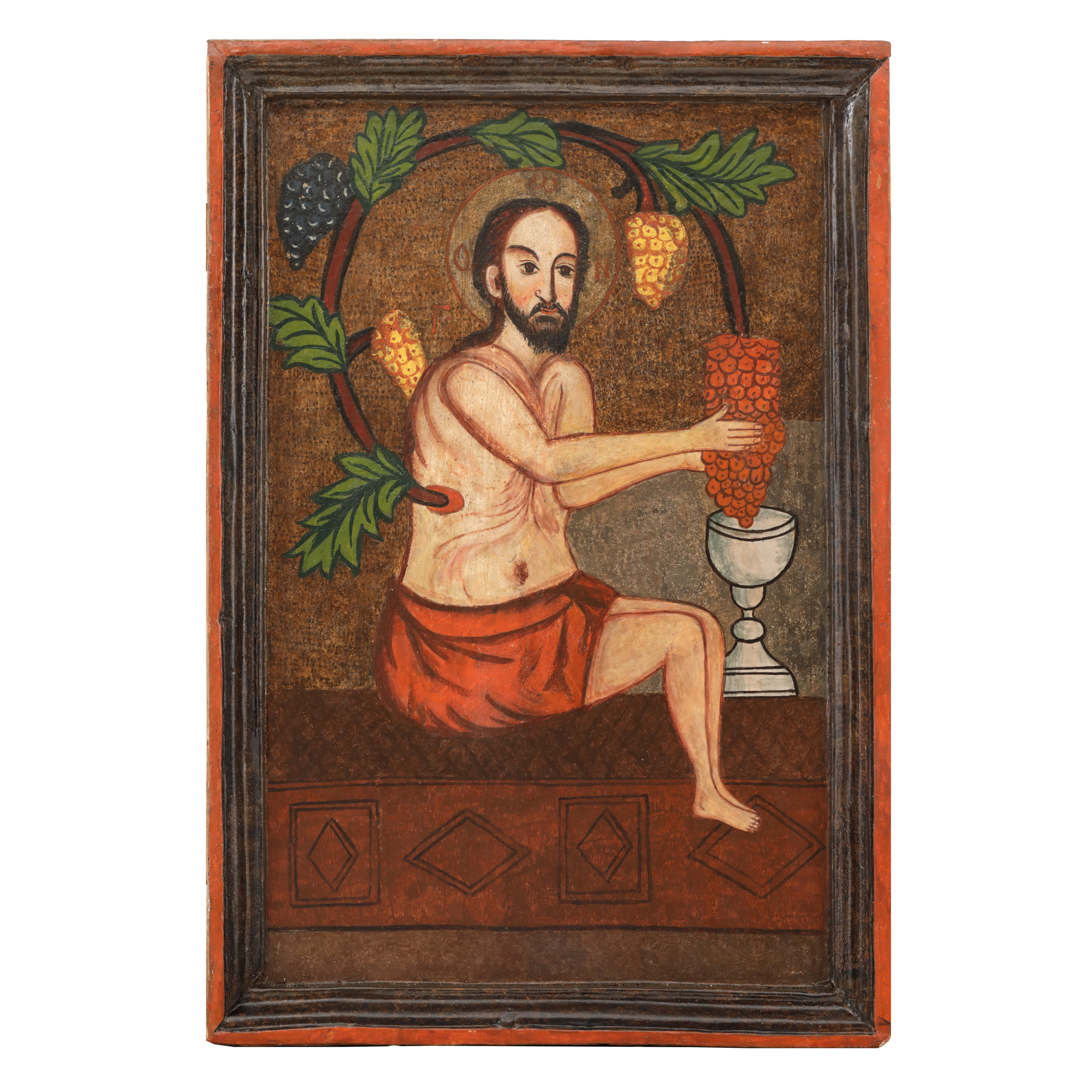 "Icon on wood, 'Jesus the True Vine', Transylvanian school, late 18th-beginning of the 19th century"
