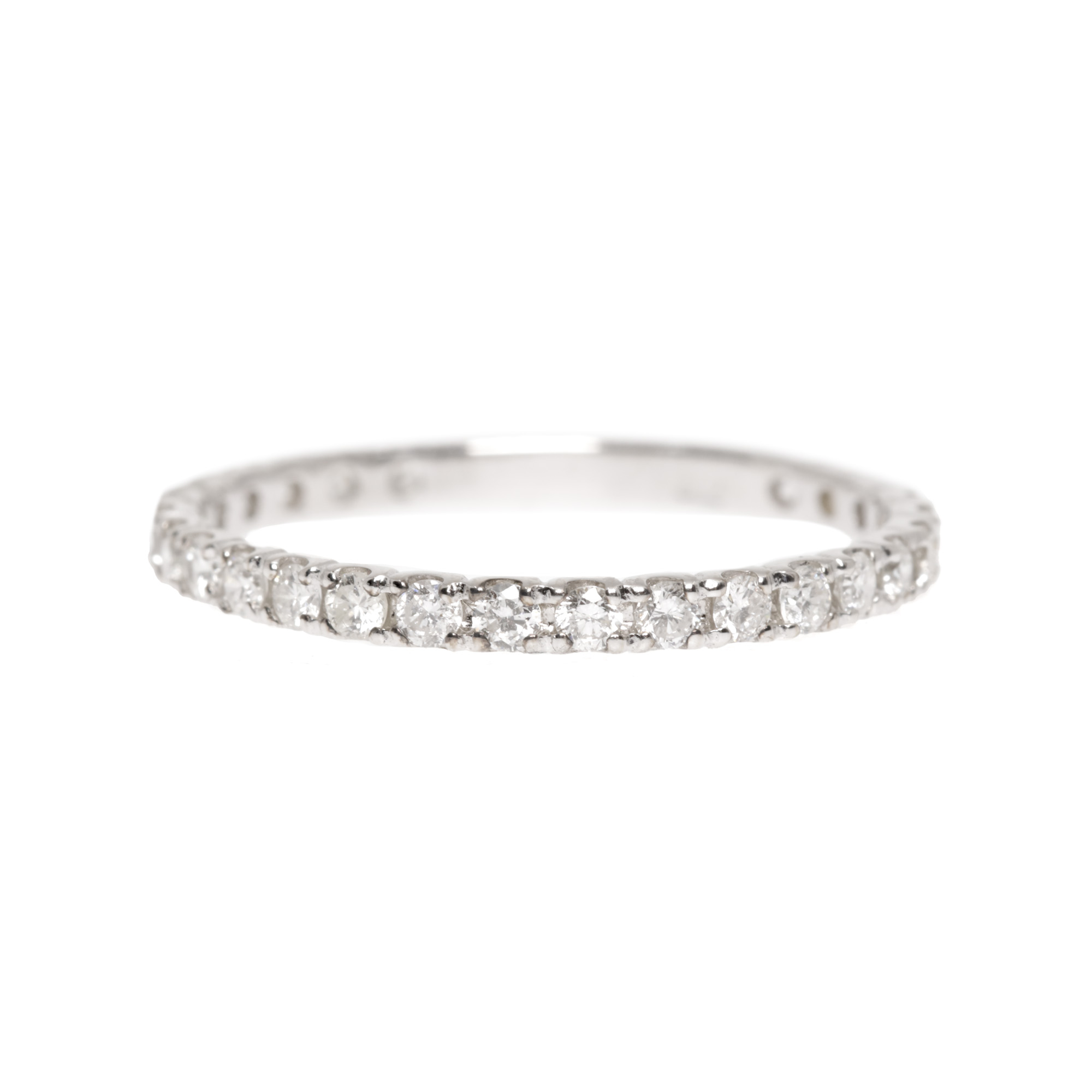 White gold ring, decorated with diamonds