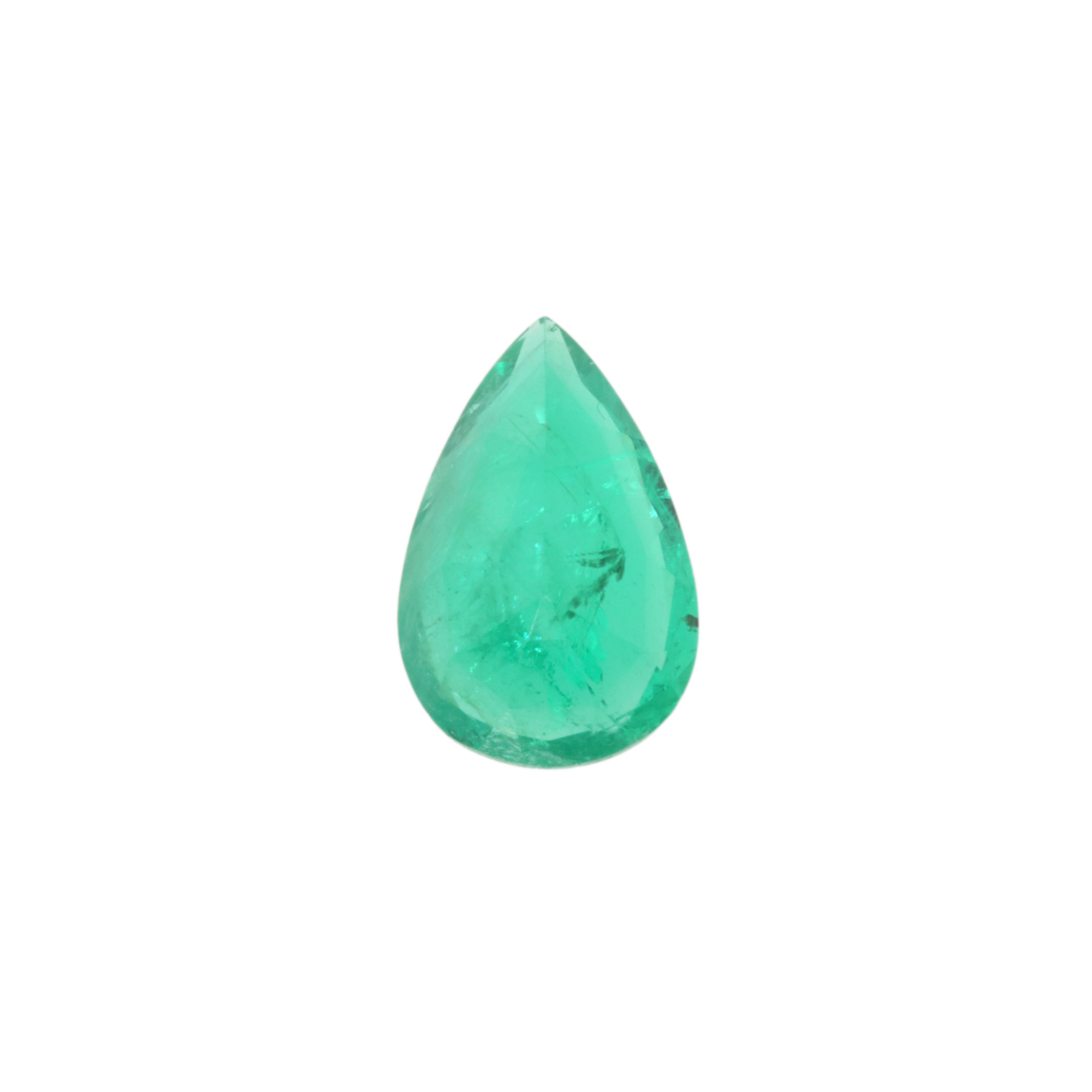 Modified Brilliant Green Emerald, 1.26 ct., accompanied by GIA gemological certificate