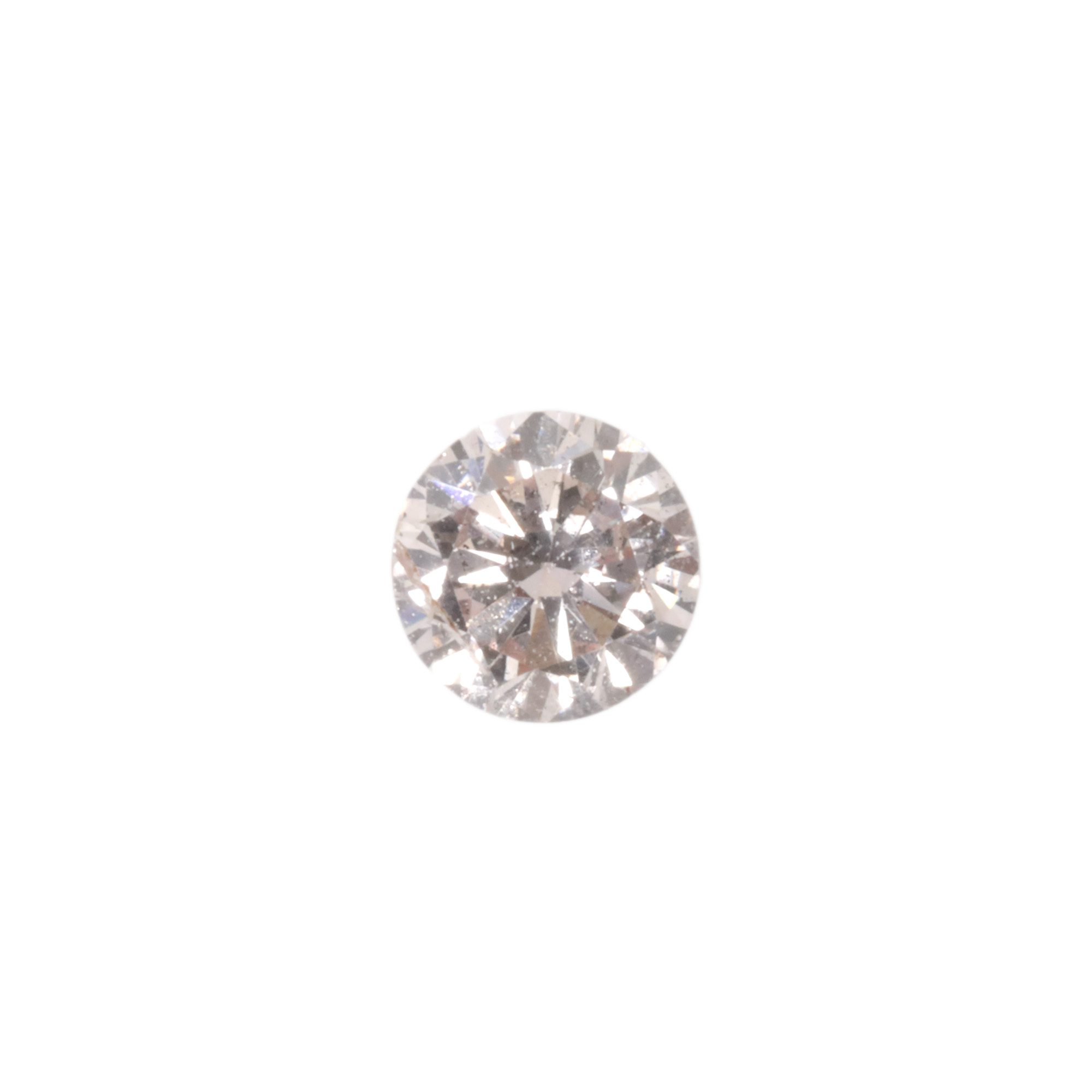 Round brilliant diamond of greyish pink color, 0.19 ct., accompanied by HRD Antwerp briefcase