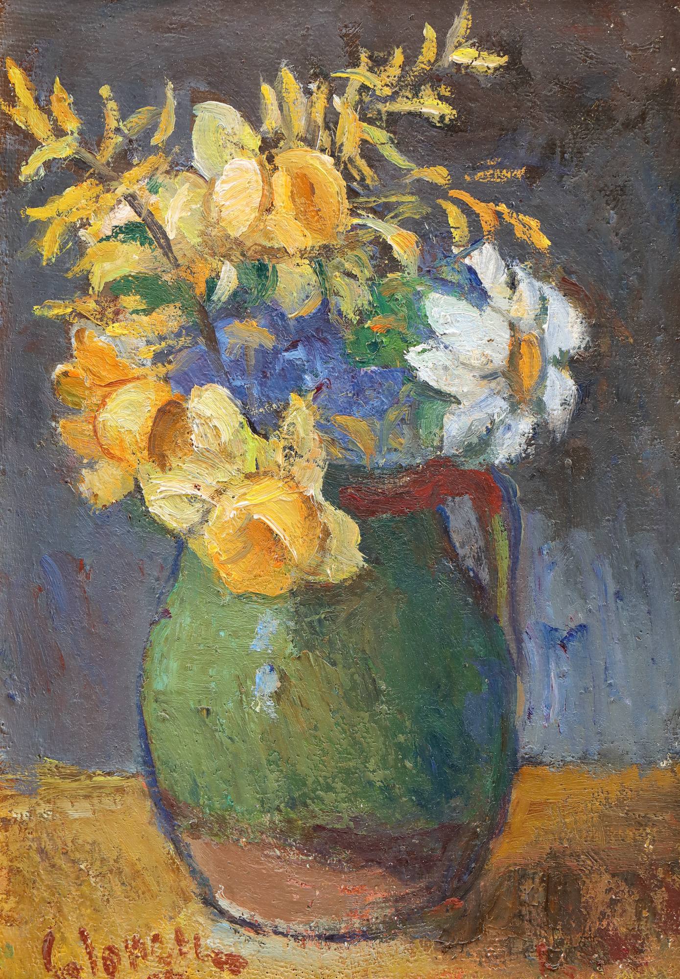 Vase with Marigolds