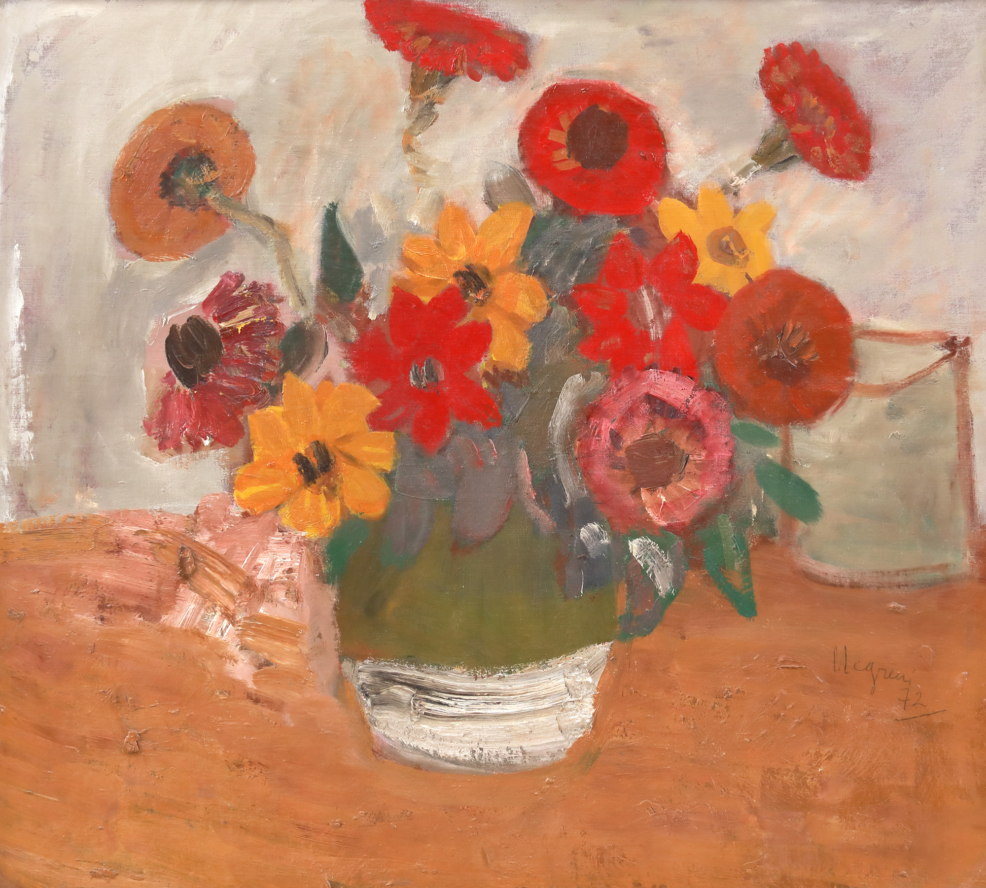 Jar with Marigolds