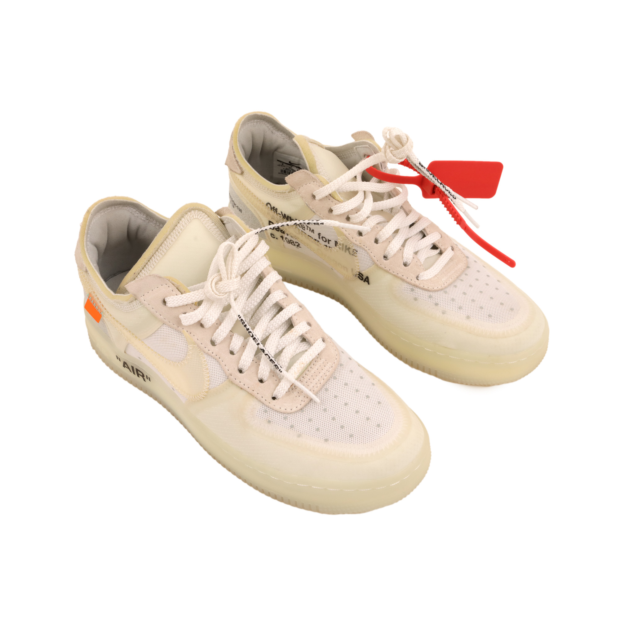 Off-White & Nike Air Force One Low, purtați o dată, indoor
