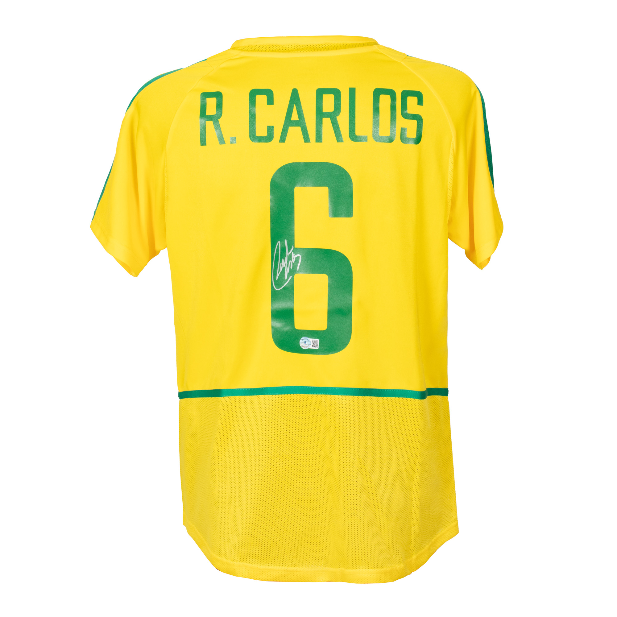 T-shirt of the Brazilian national team, with Roberto Carlos' holographic signature