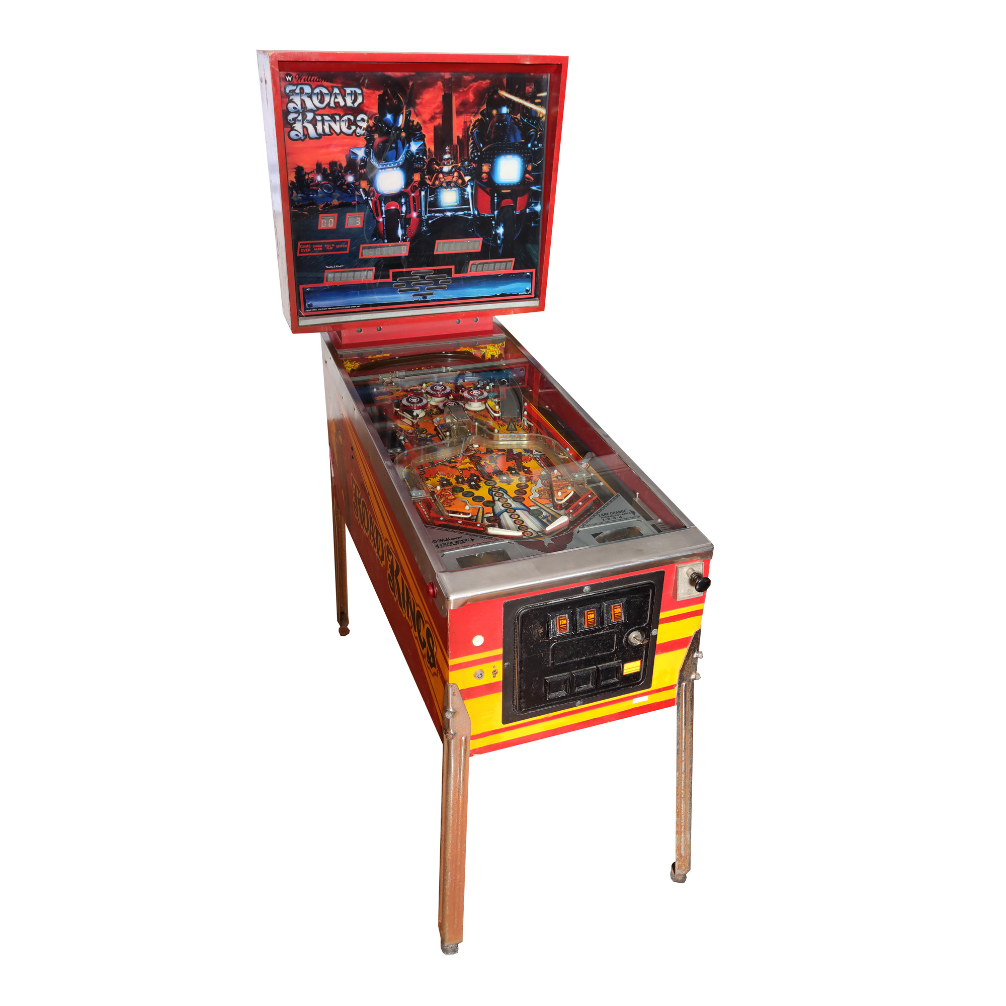 Functional "Road Kings" Pinball Game, 1980s