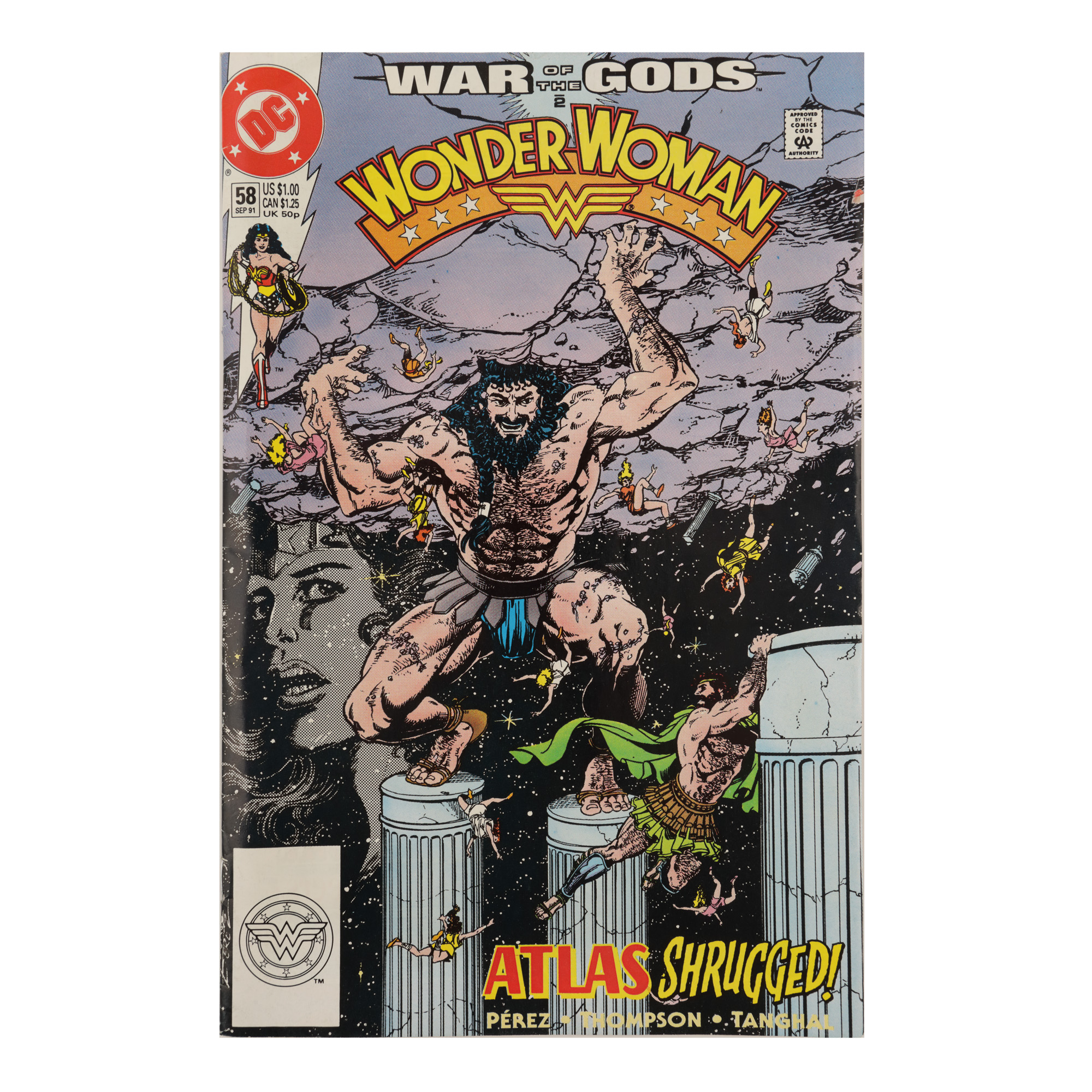 Wonder Woman in War of the Gods #2, comic book, issue 58, DC Comics, 1991