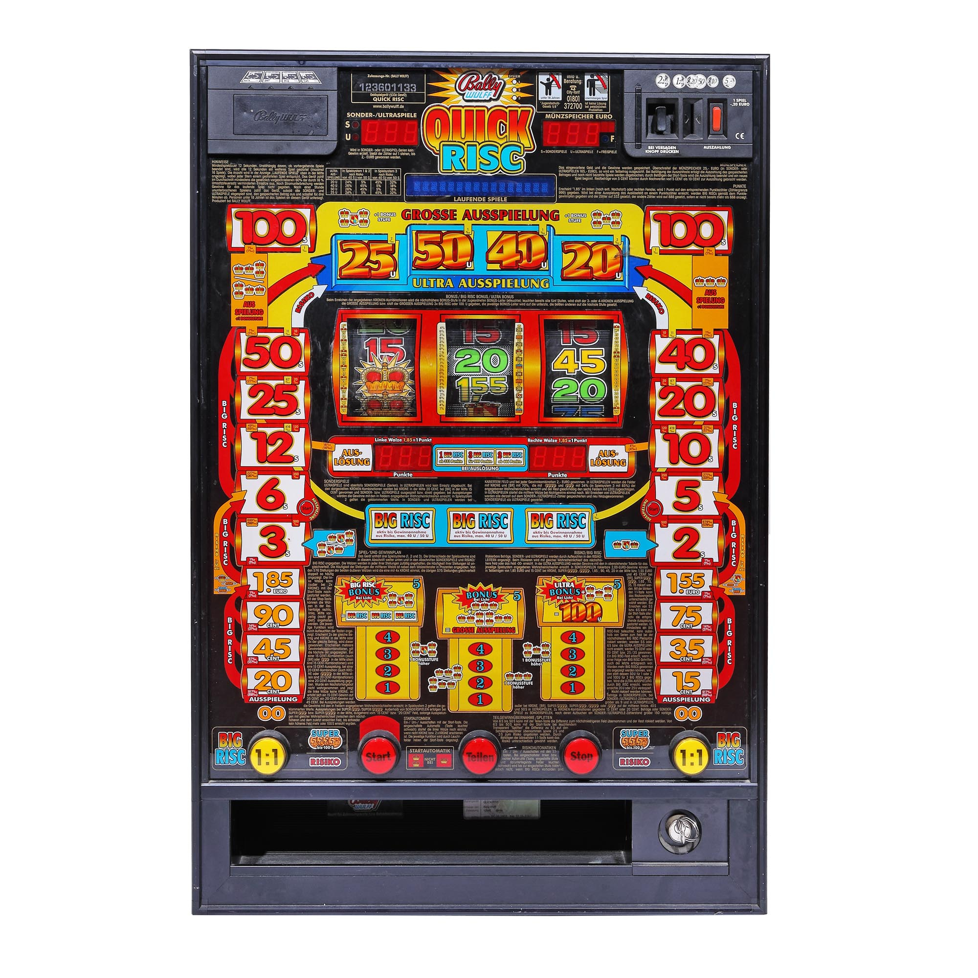 Joc de noroc automat Quick Risc, Germania, cu un sold activ de 150 euro