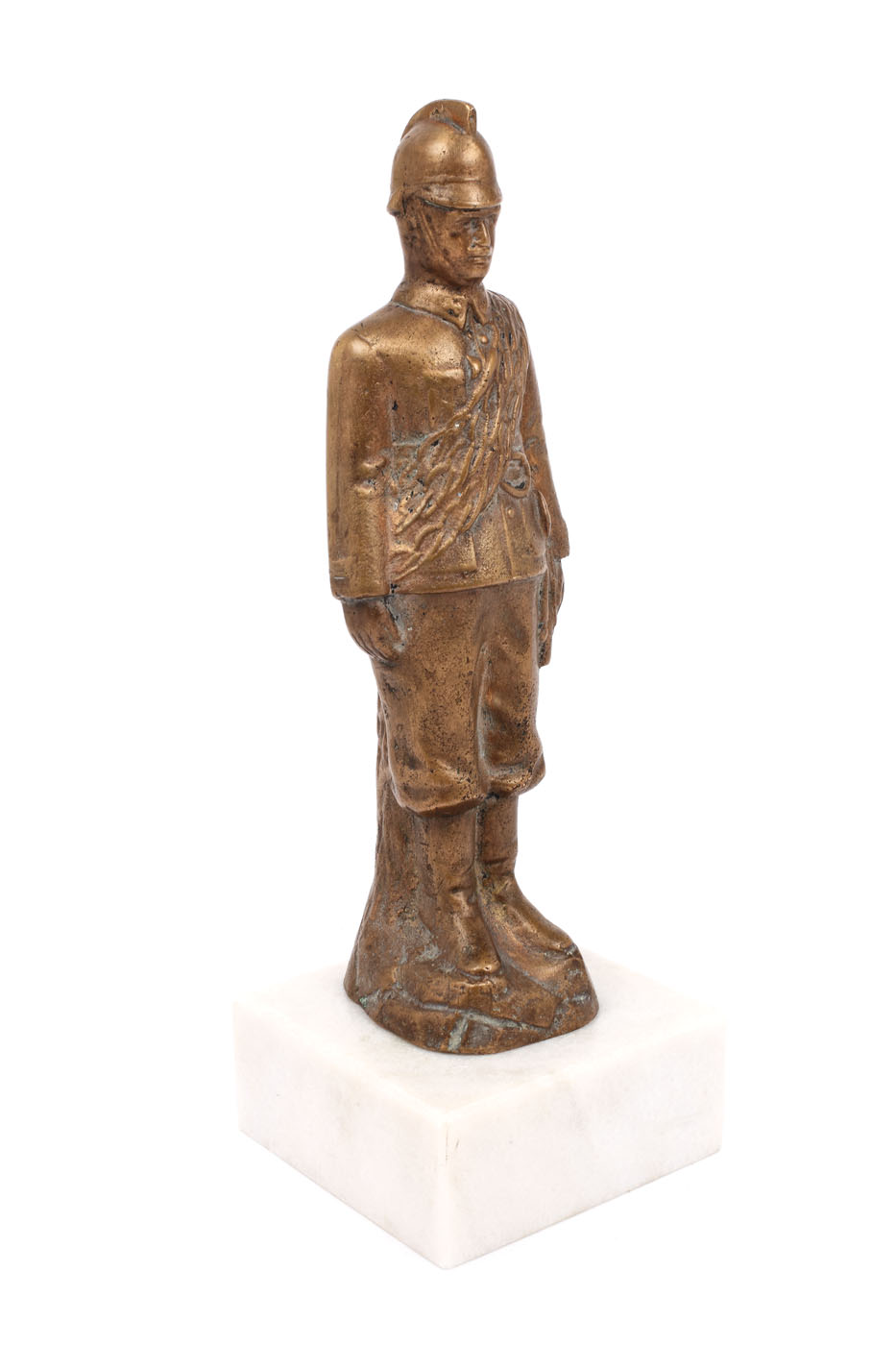 Statuette of a volunteer firefighter in Banat, ca. 1920