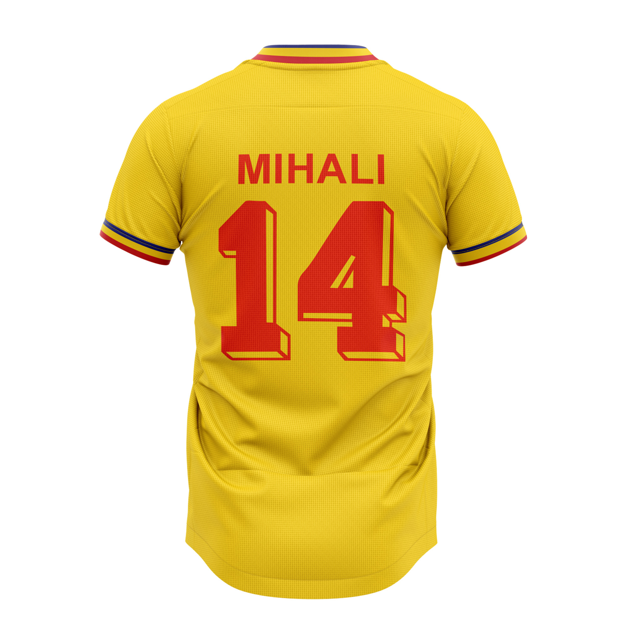 Tricoul de joc al lui Gheorghe Mihali (14), semnat autograf, ultimul meci al "Generației de Aur", 25 mai 2024