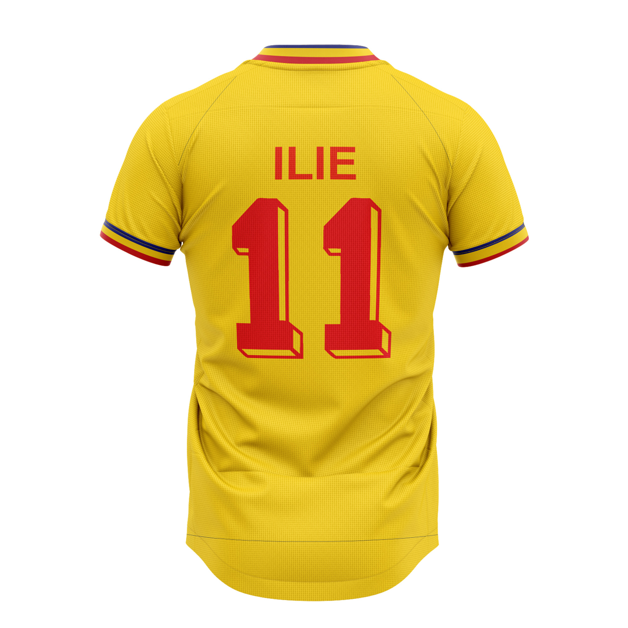 Tricoul de joc al lui Adrian Ilie (11), semnat autograf, ultimul meci al "Generației de Aur", 25 mai 2024
