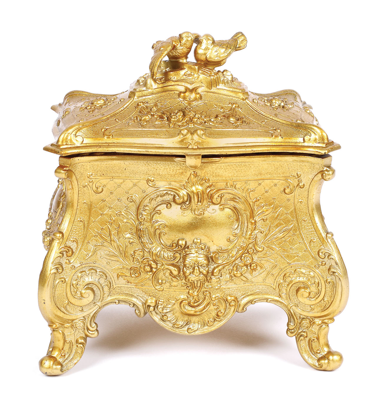 Casetă WMF, de inspirație Rococo, pentru bijuterii, cca. 1900