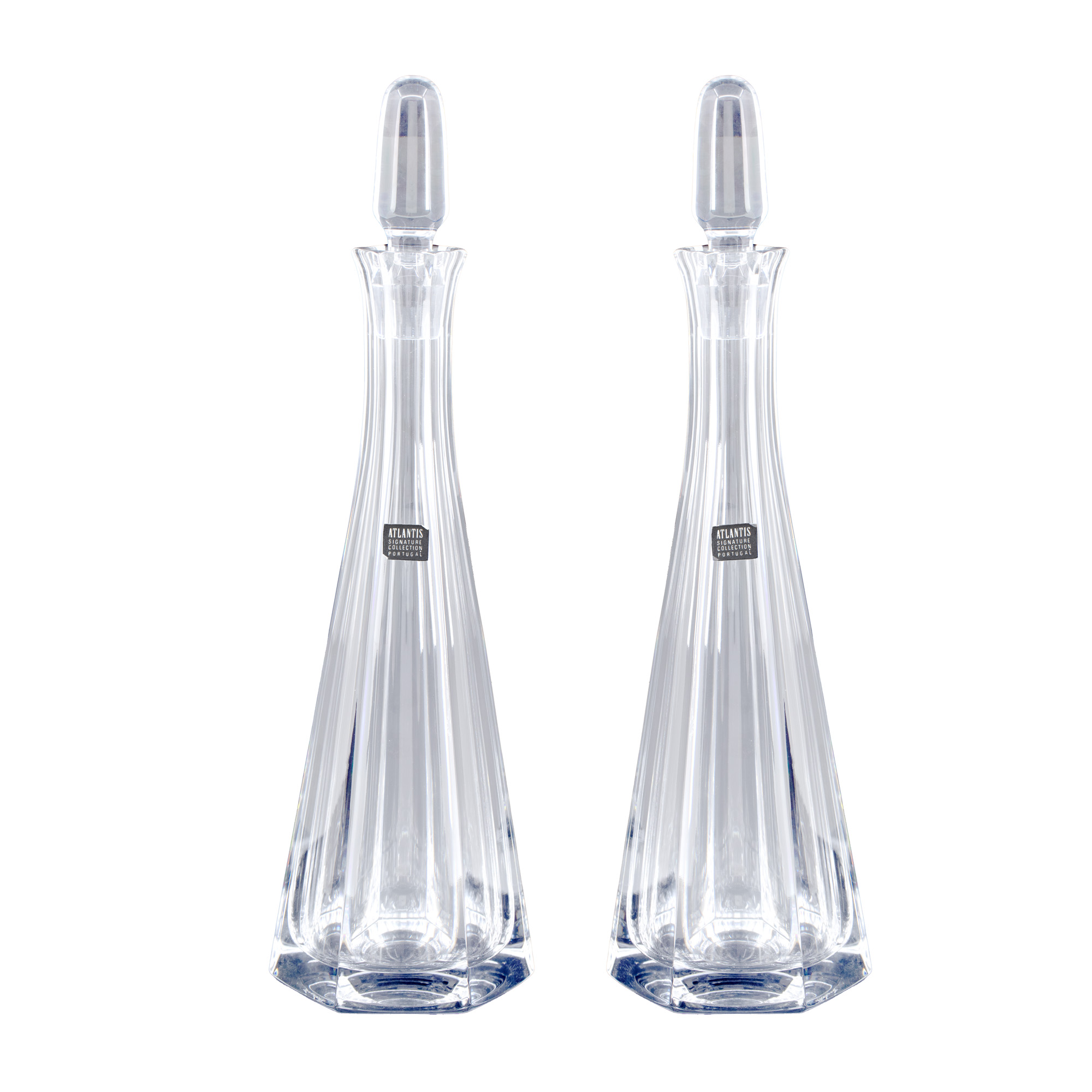 Pereche de decantoare din cristal Atlantis, pentru lichior