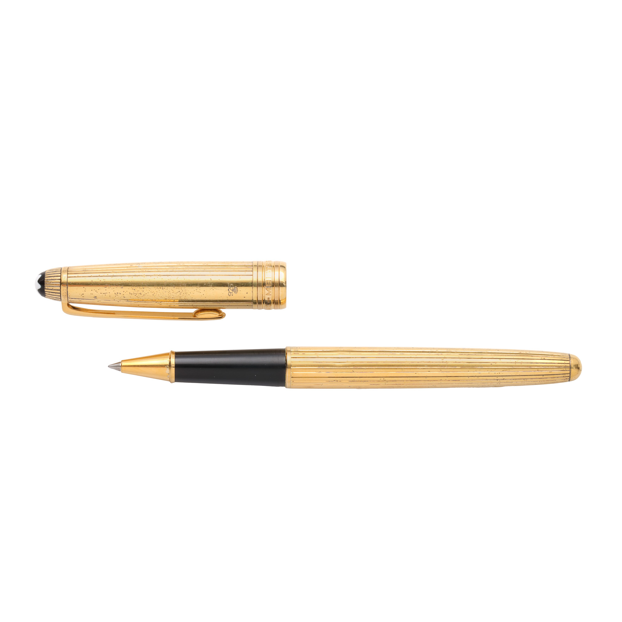Pix MontBlanc Meisterstuck, placat cu aur, însoțit de cutia originală și ghid service