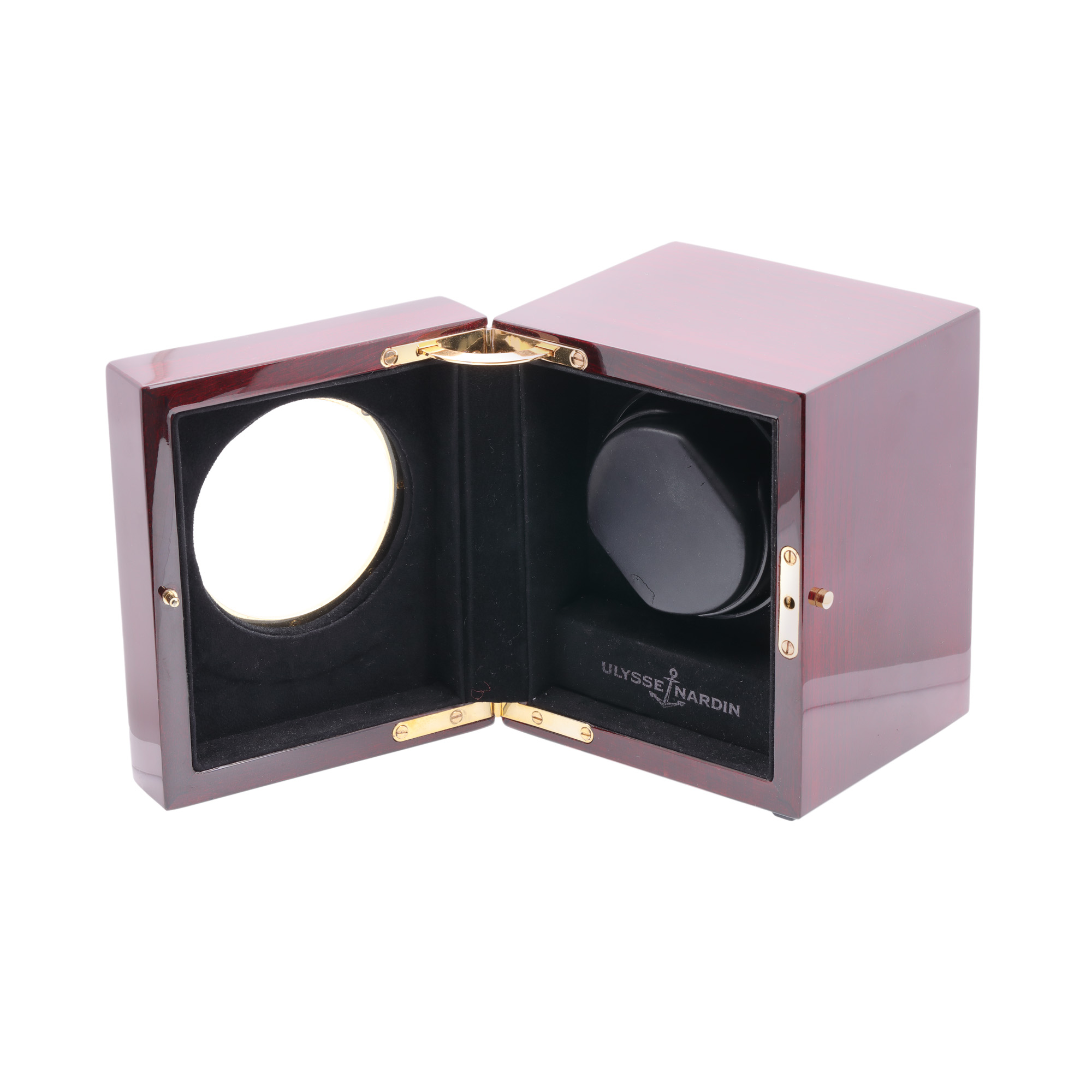 Ulysse Nardin watch winder, made of wood, accompanied by the original box