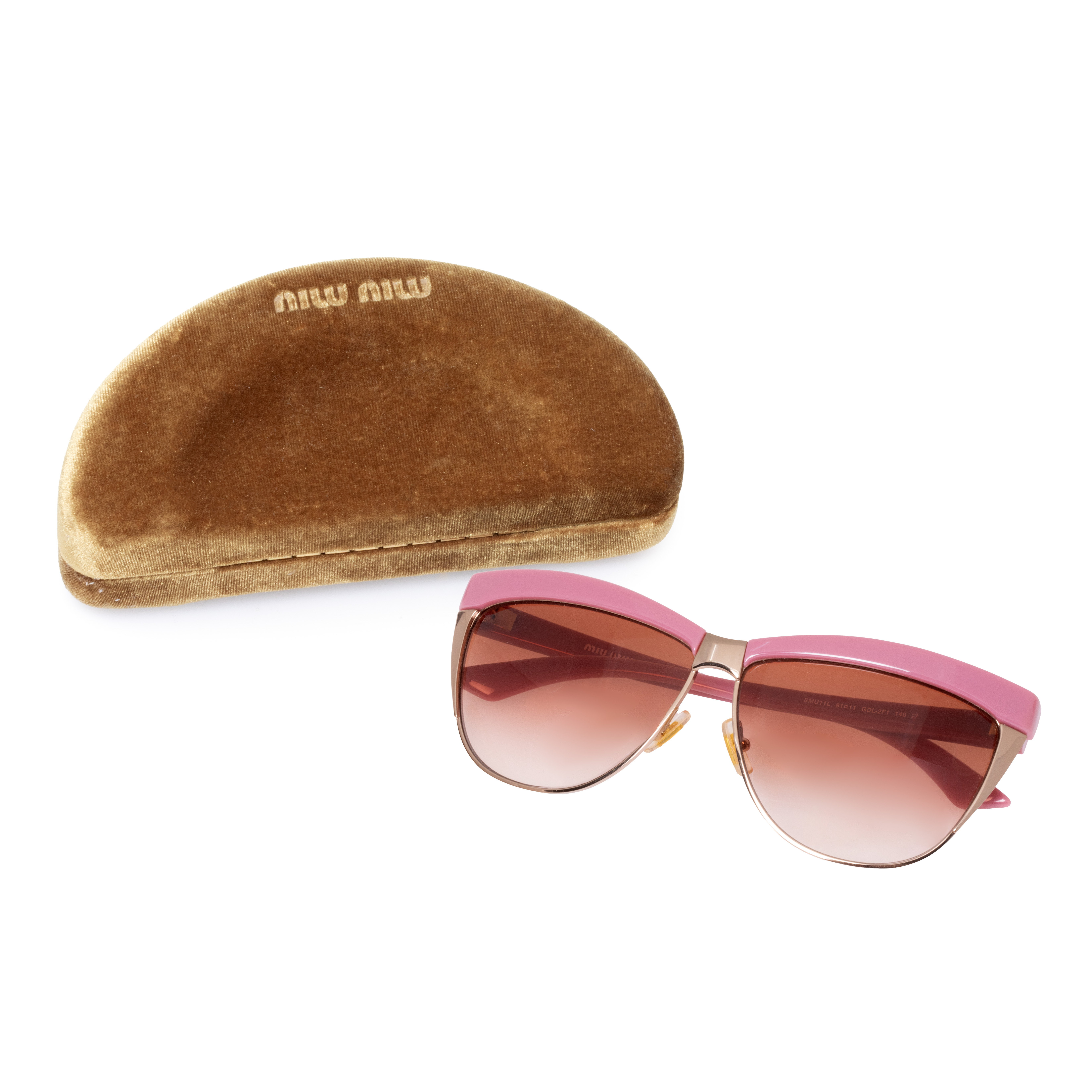 Pair of Miu Miu cat-eye sunglasses, accompanied by the original case