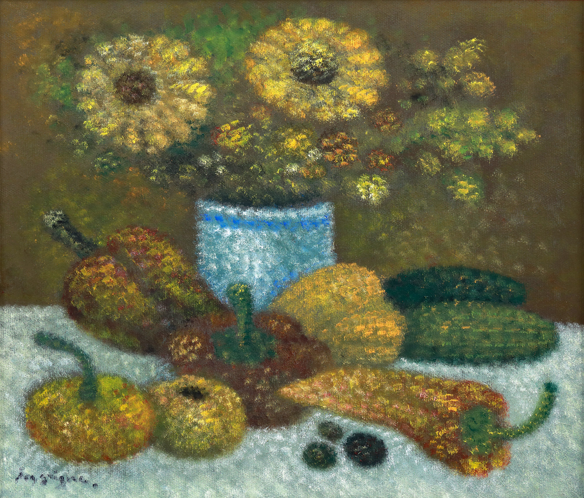 Still Life with Flowers and Vegetables